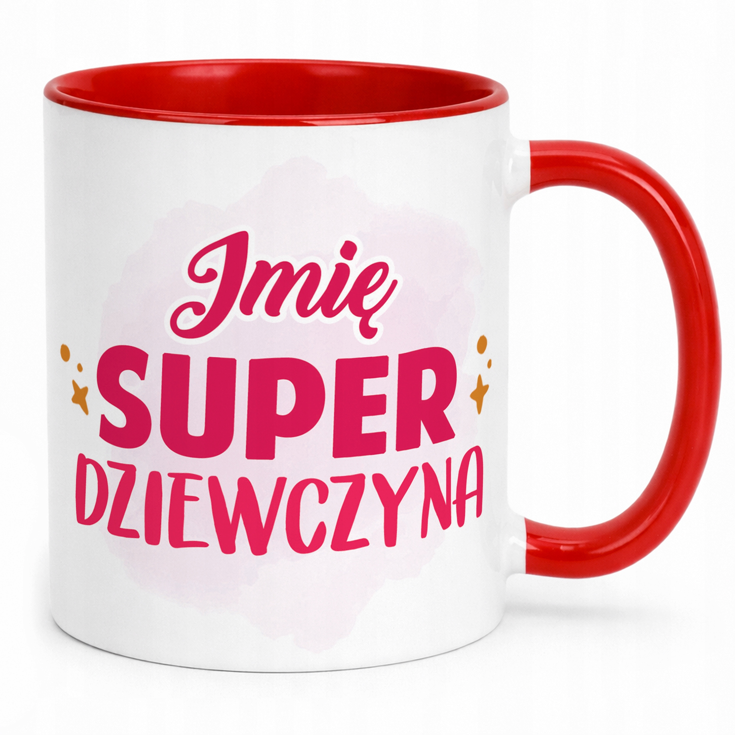 Kubek Czerwony Personalizowany Dzień Kobiet Dla Dziewczynki Prezent