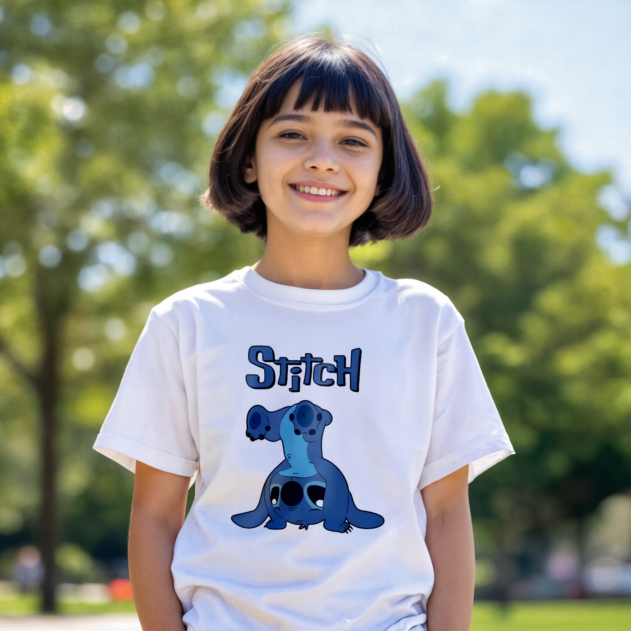 Koszulka biała dziecięca Stitch Lilo i Stich Dla Fanów
