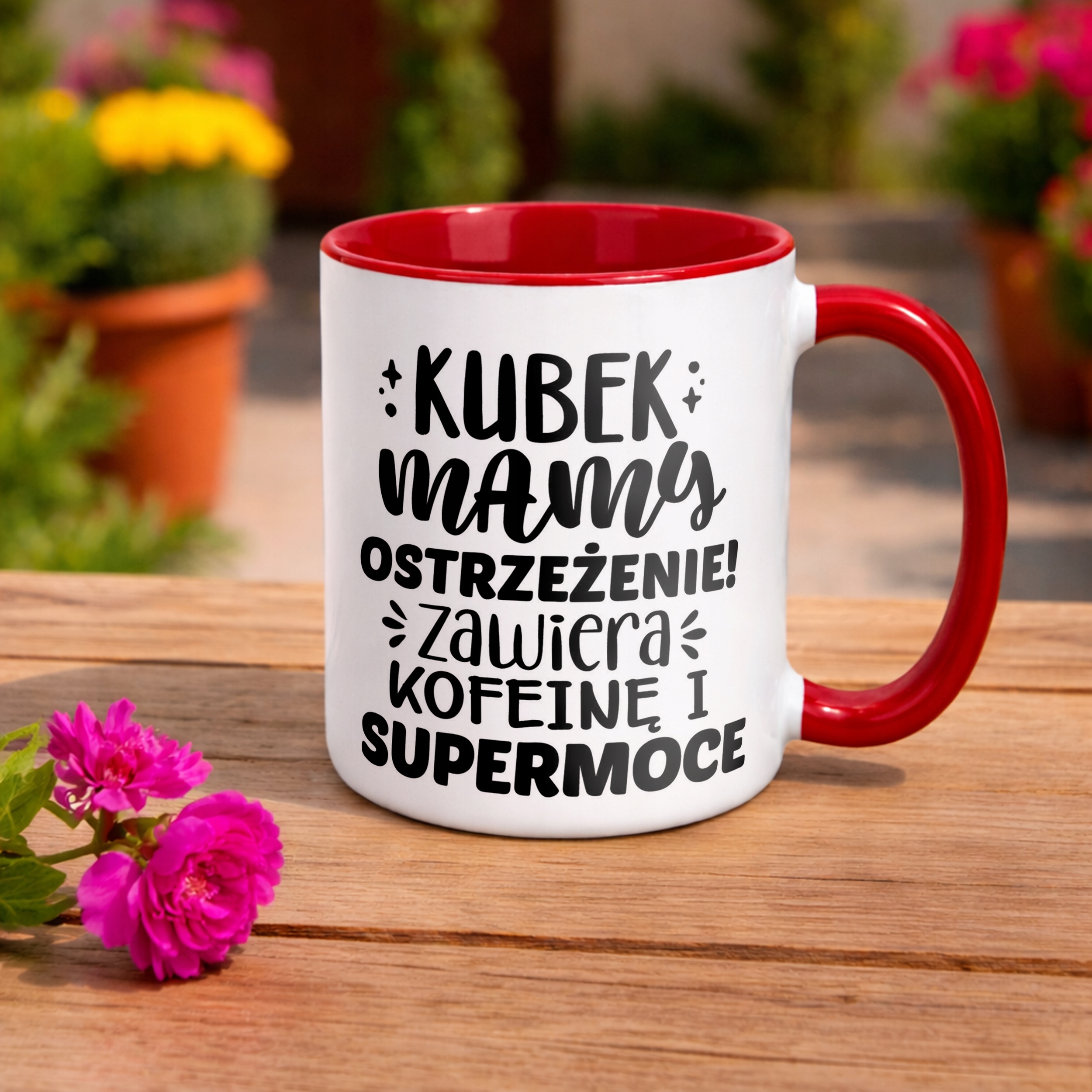 Kubek Czerwony Dzień Matki Dla Mamy Prezent Kubek Mamy Ostrzeżenie