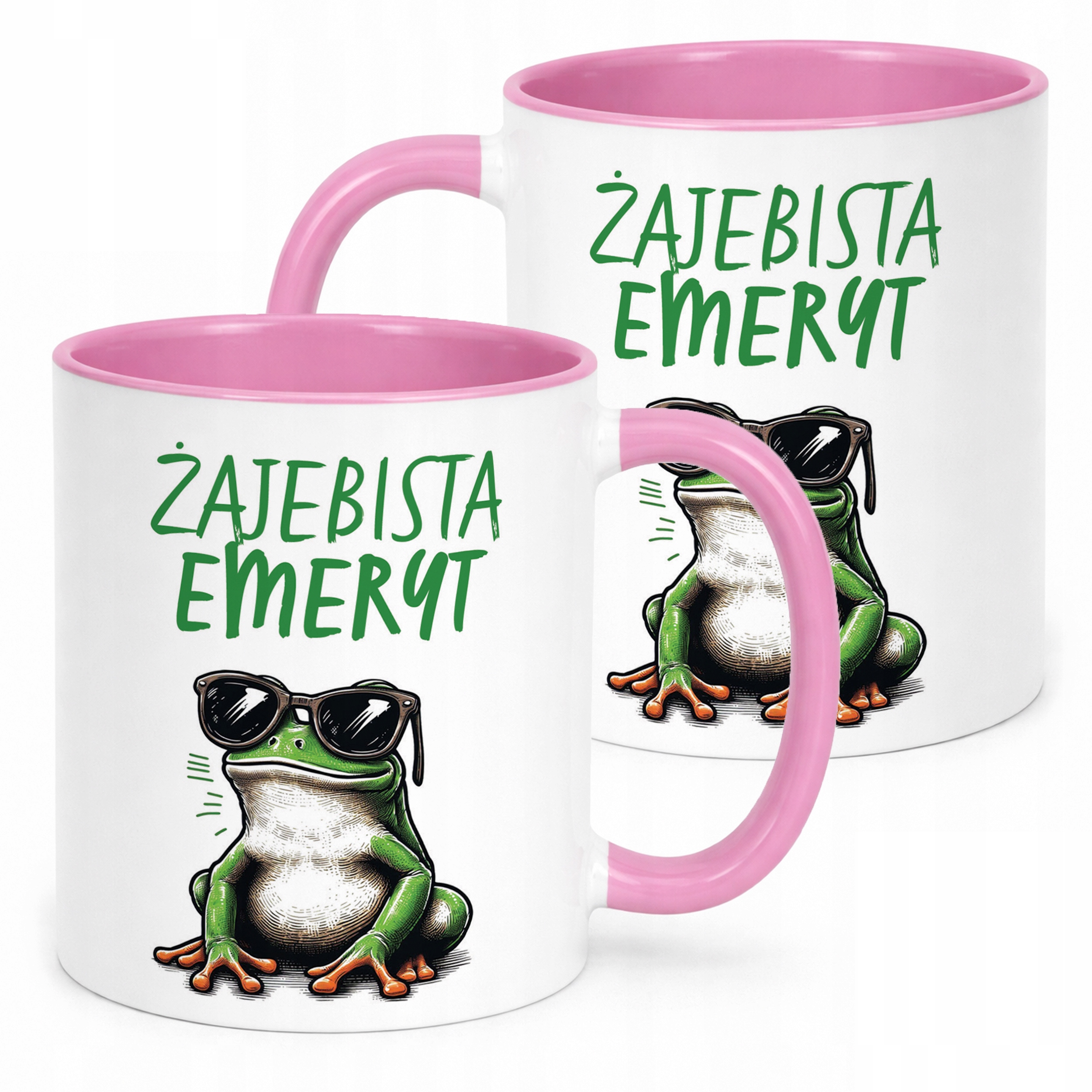 Kubek Różowy Z okazji Emerytury Dla Emeryta Prezent Upominek