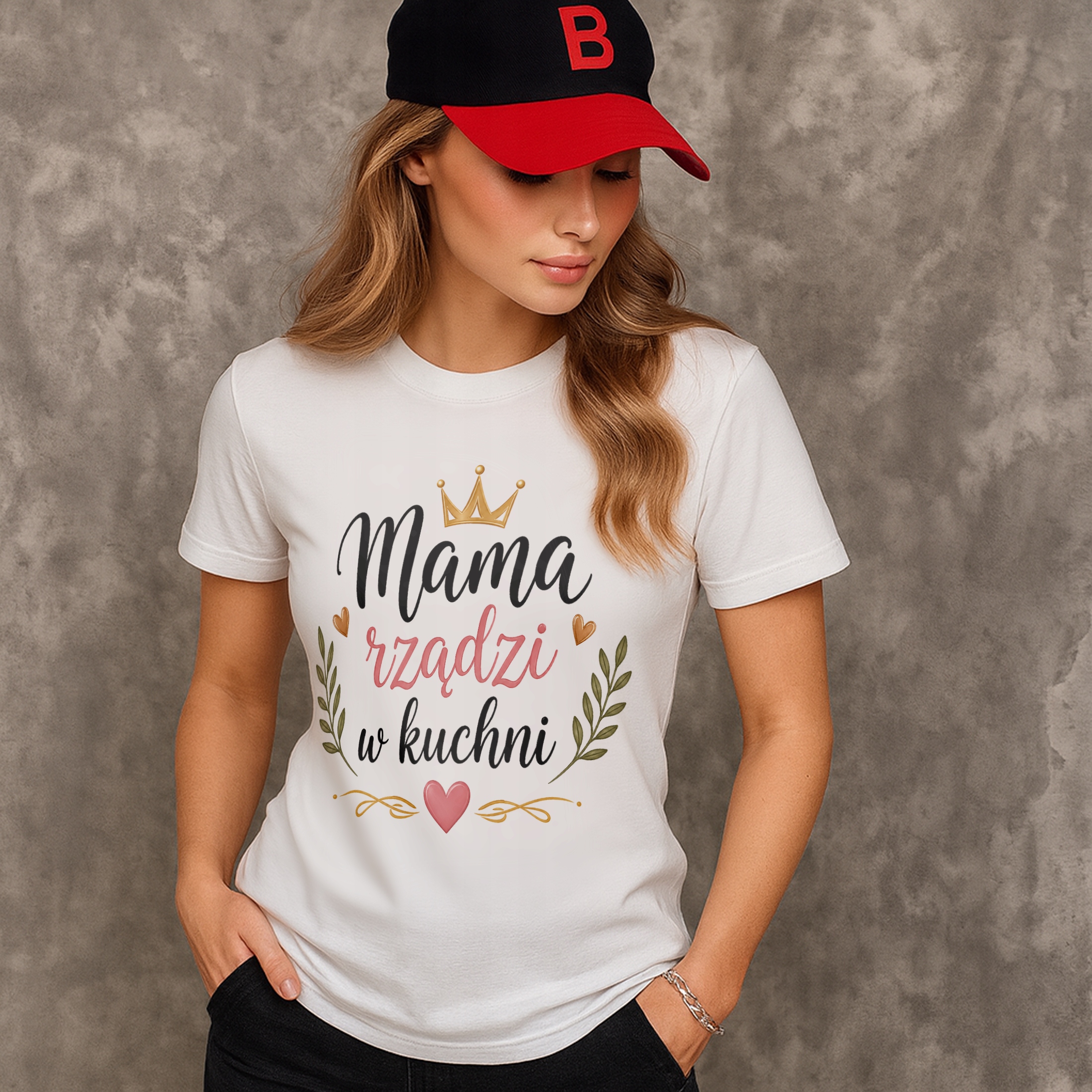 Koszulka biała damska Dzień Matki Dla Mamy Prezent Upominek r. S