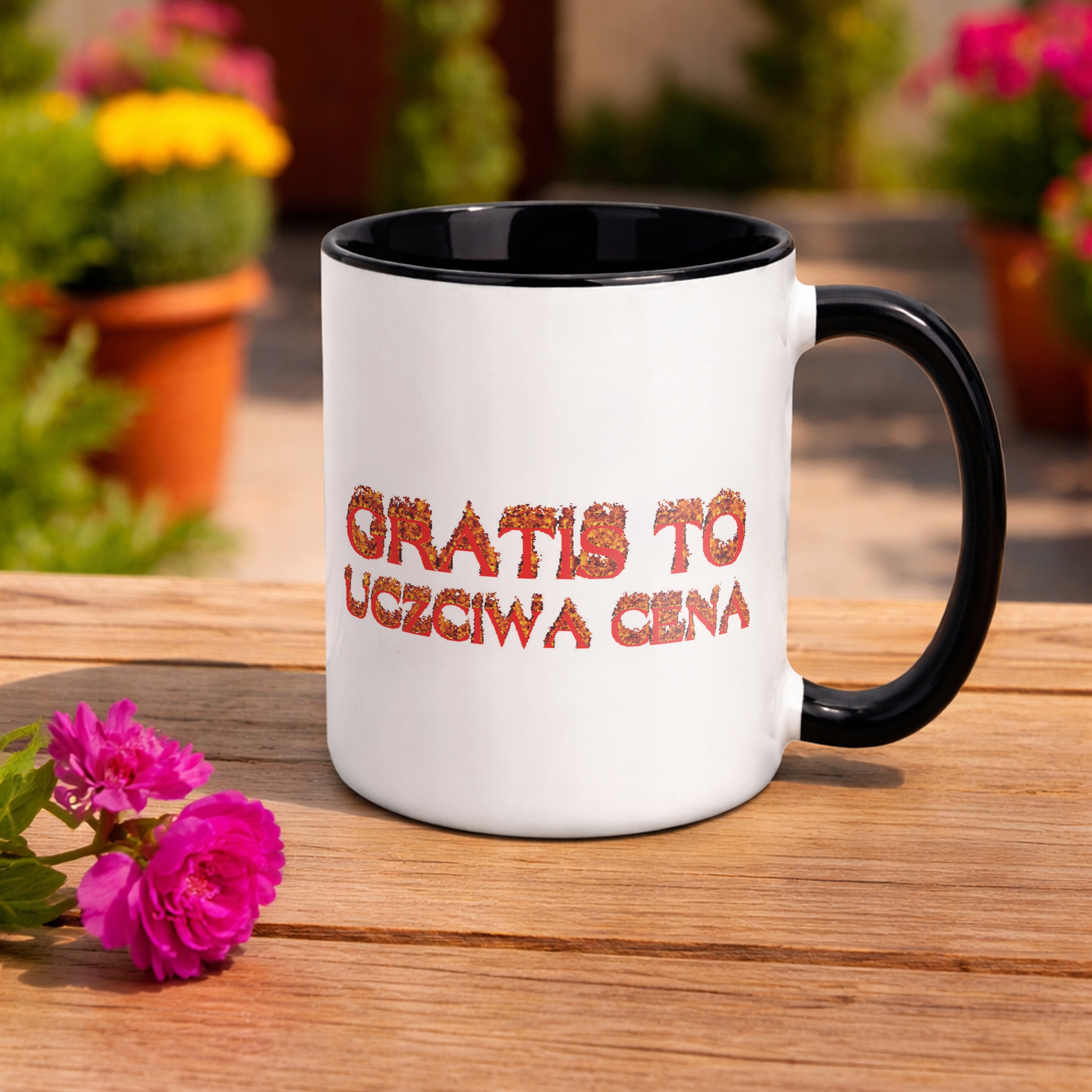 Kubek Czarny Gratis To Uczciwa Cena Memy Zabawne Prezent
