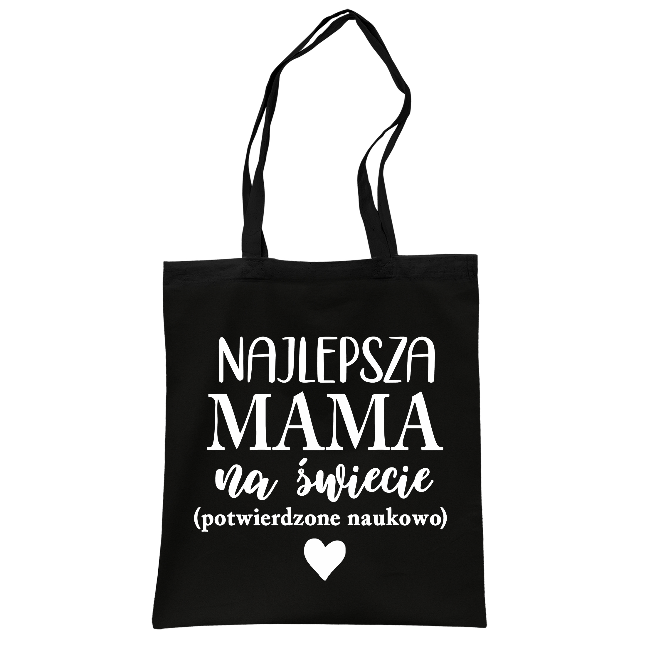 Torba bawełniana czarna na zakupy Dzień Matki Dla Mamy Prezent