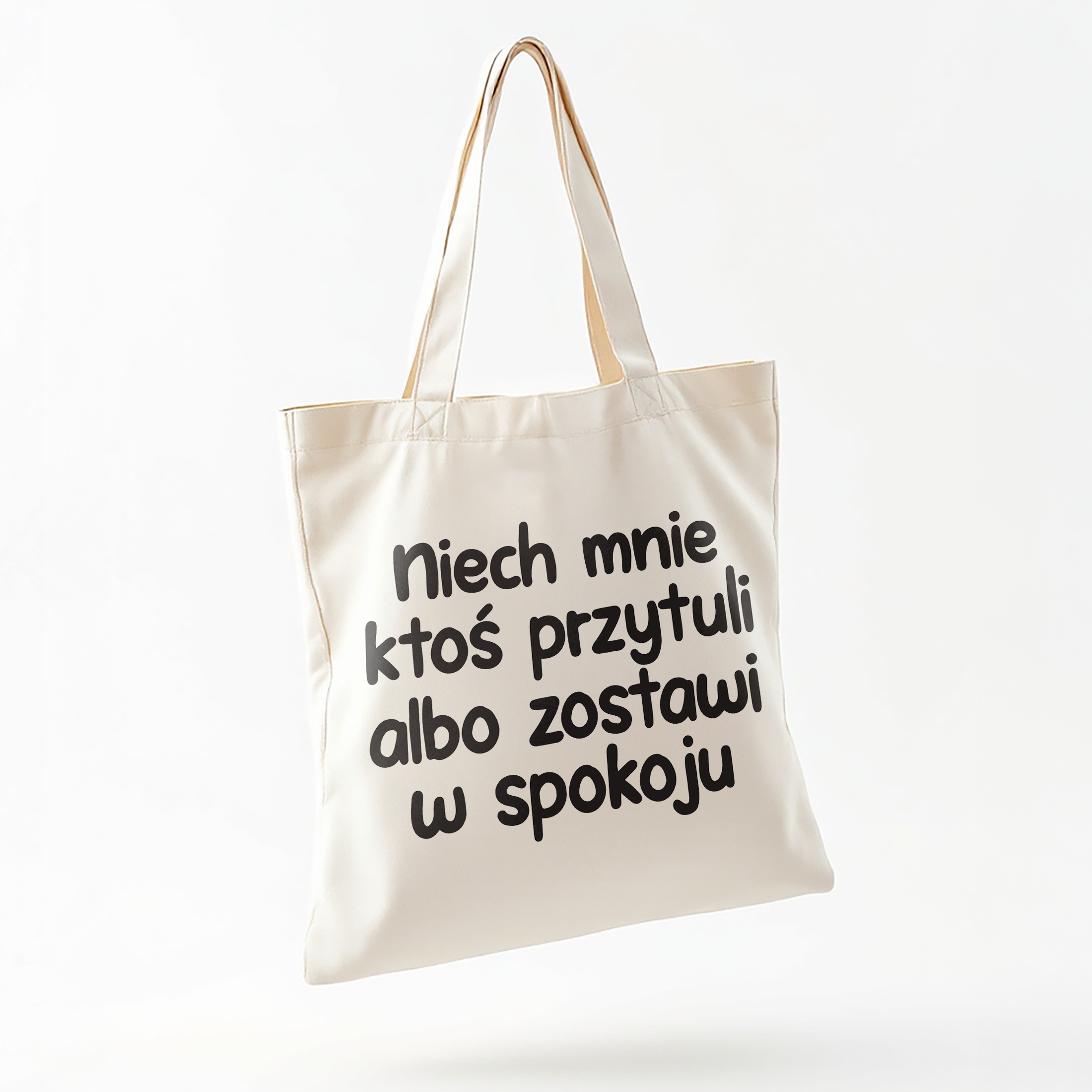 Torba bawełniana na zakupy Niech Mnie Ktoś Przytuli Zabawny Prezent