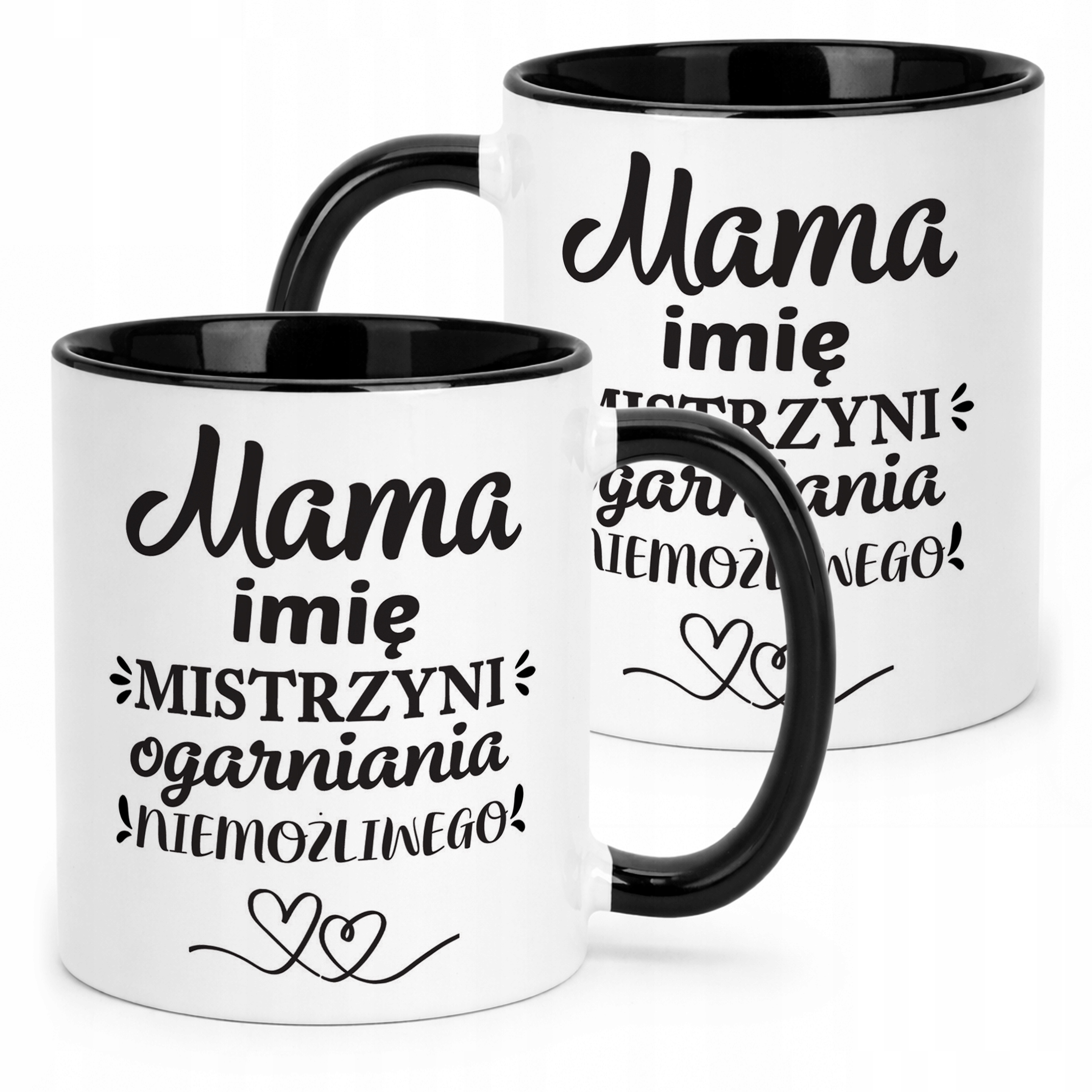 Kubek Czarny Personalizowany Dzień Matki Dla Mamy Prezent Upominek