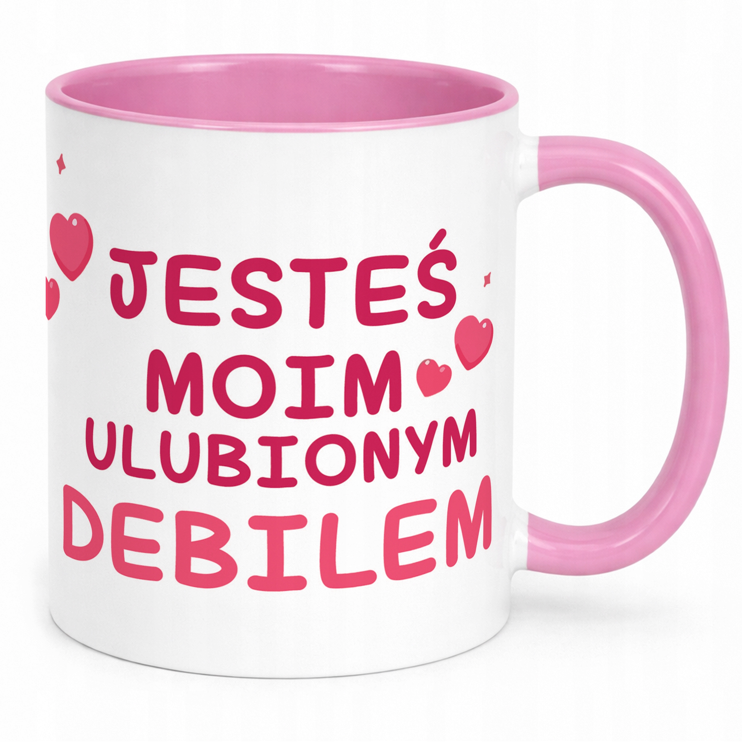 Kubek Różowy Walentynki Miłość Prezent Upominek Dla Drugiej Połowy