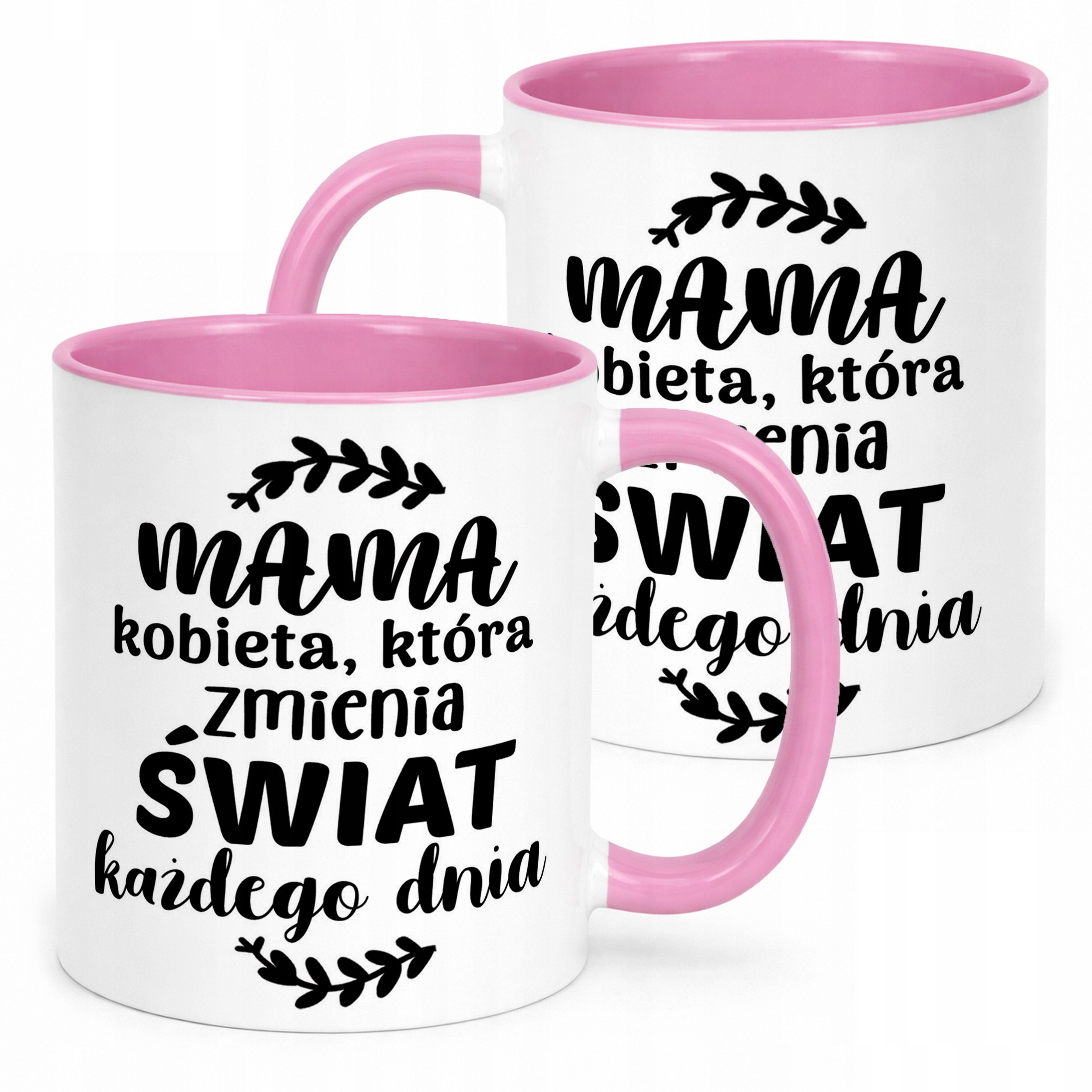 Kubek Różowy Dzień Matki Dla Mamy Prezent Kobieta Która Zmienia Świat