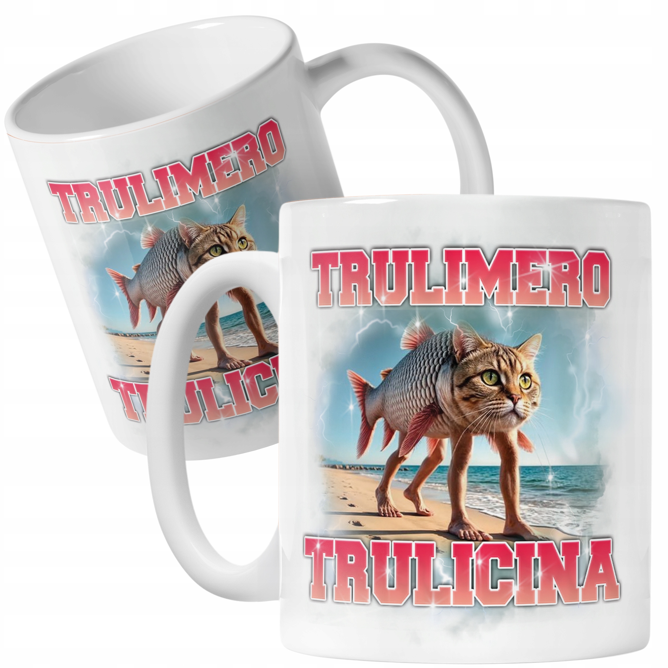 Kubek ceramiczny BRAINROT Trulimero Trulicina Memy Zabawny TikTok Viral