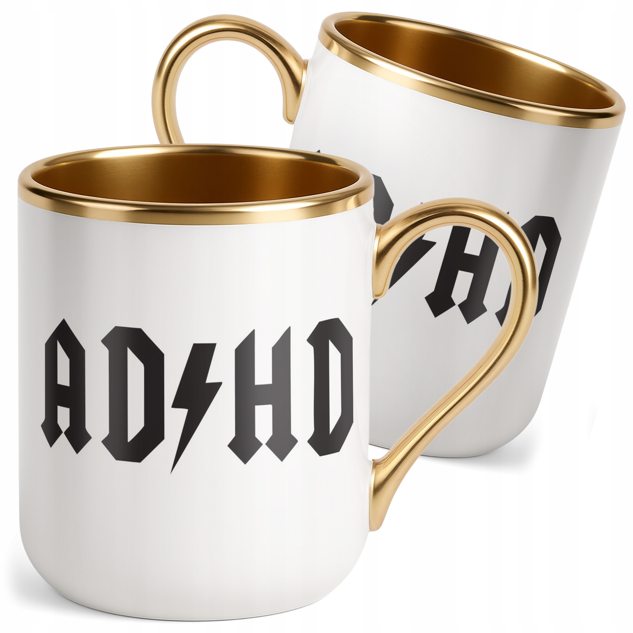 Kubek Premium Złoty ADHD Śmieszny Zabawny Prezent Upominek