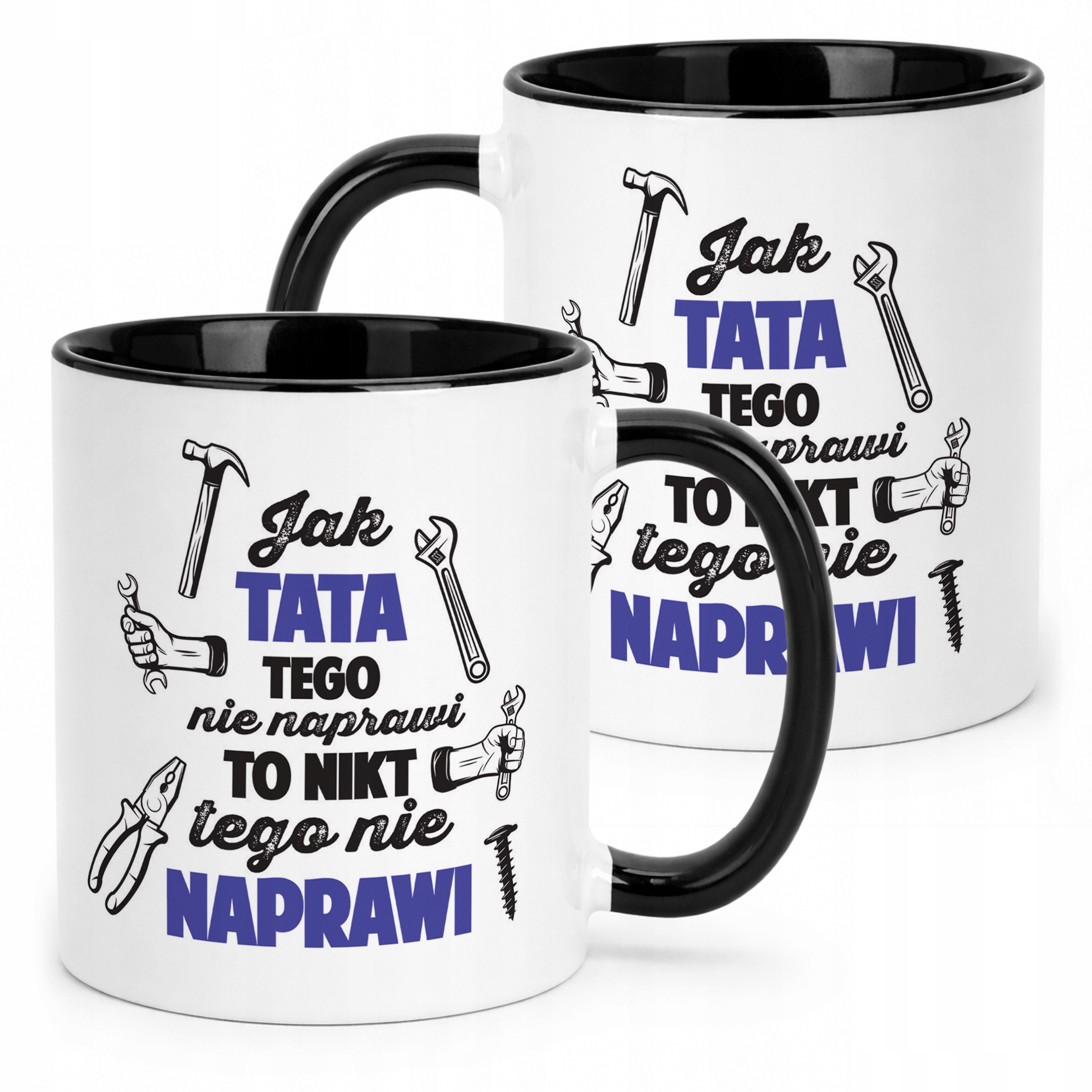 Kubek Czarny Dzień Ojca Dla Taty Jak Tata Tego Nie Naprawi