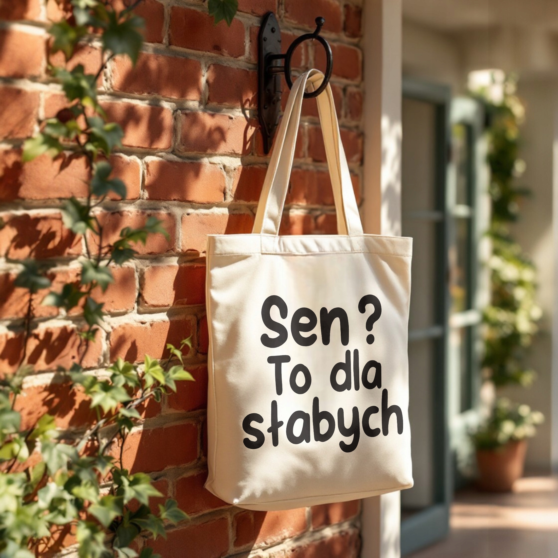 Torba bawełniana premium Sen To Dla Słabych Zabawny Prezent