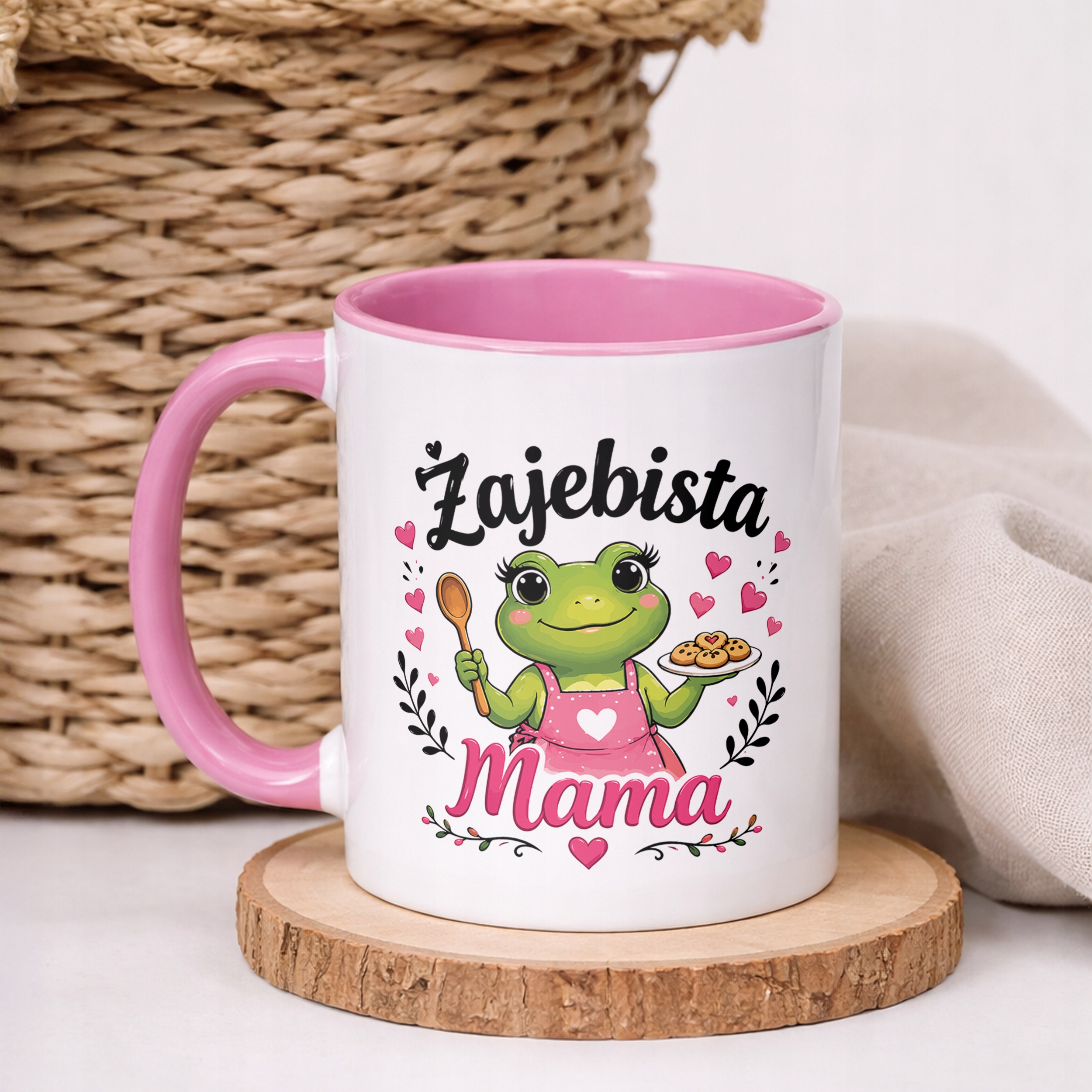 Kubek dla mamy różowy prezent na Dzień Matki wyjątkowy upominek mamy