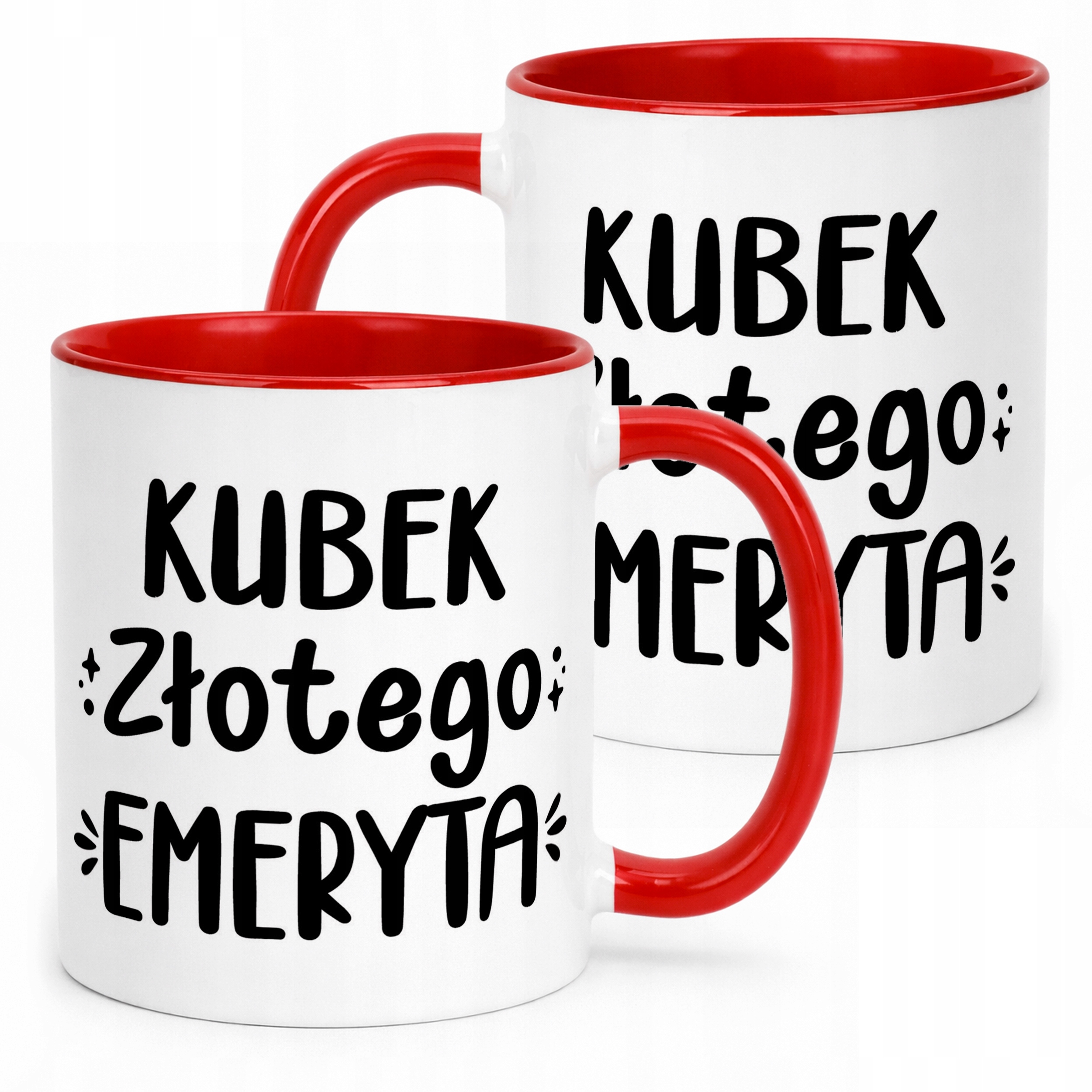 Kubek Czerwony z okazji Emerytury Dla Emeryta Prezent Upominek