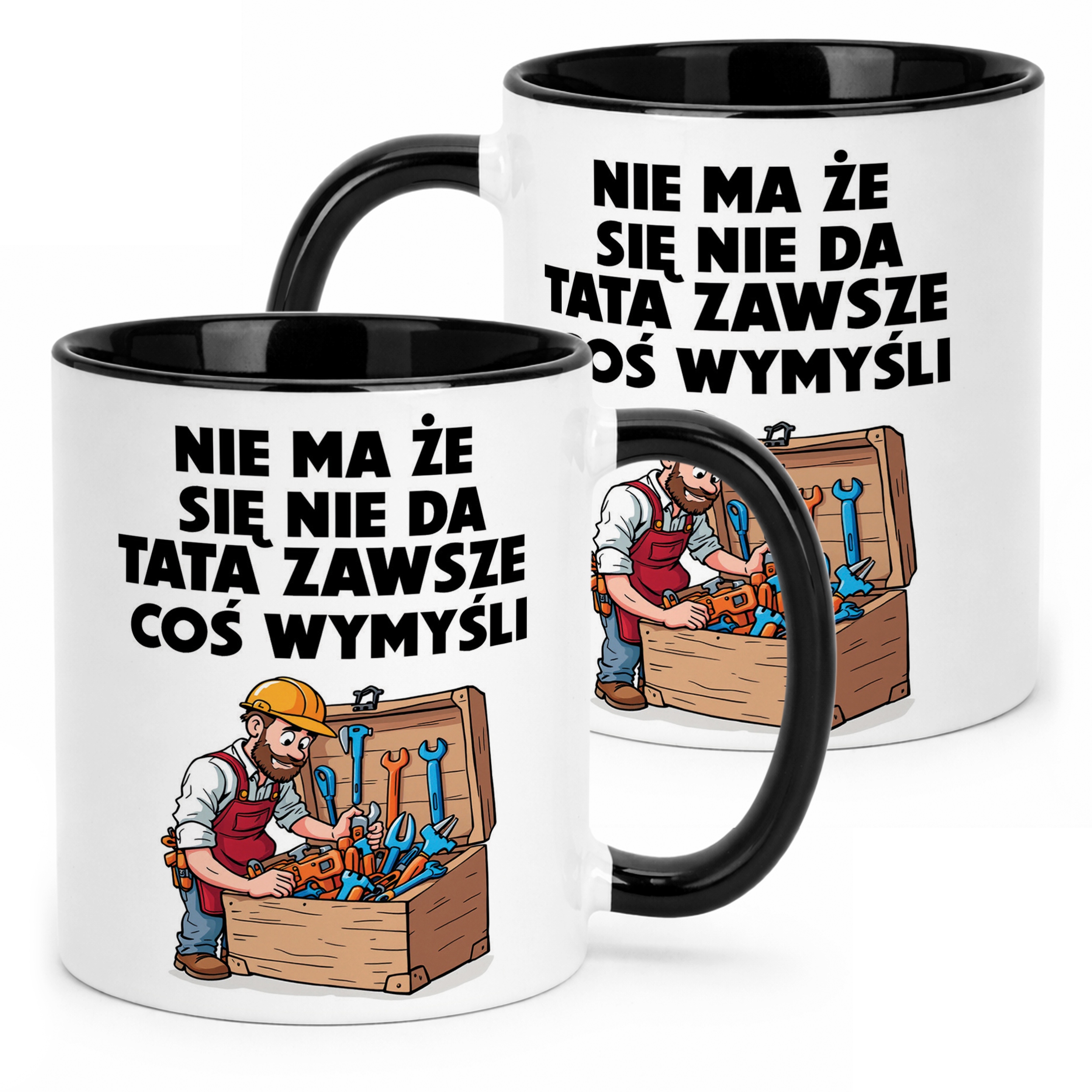 Kubek Czarny Dzień Ojca Dla Taty Tata Zawszem Coś Wymyśli Prezent