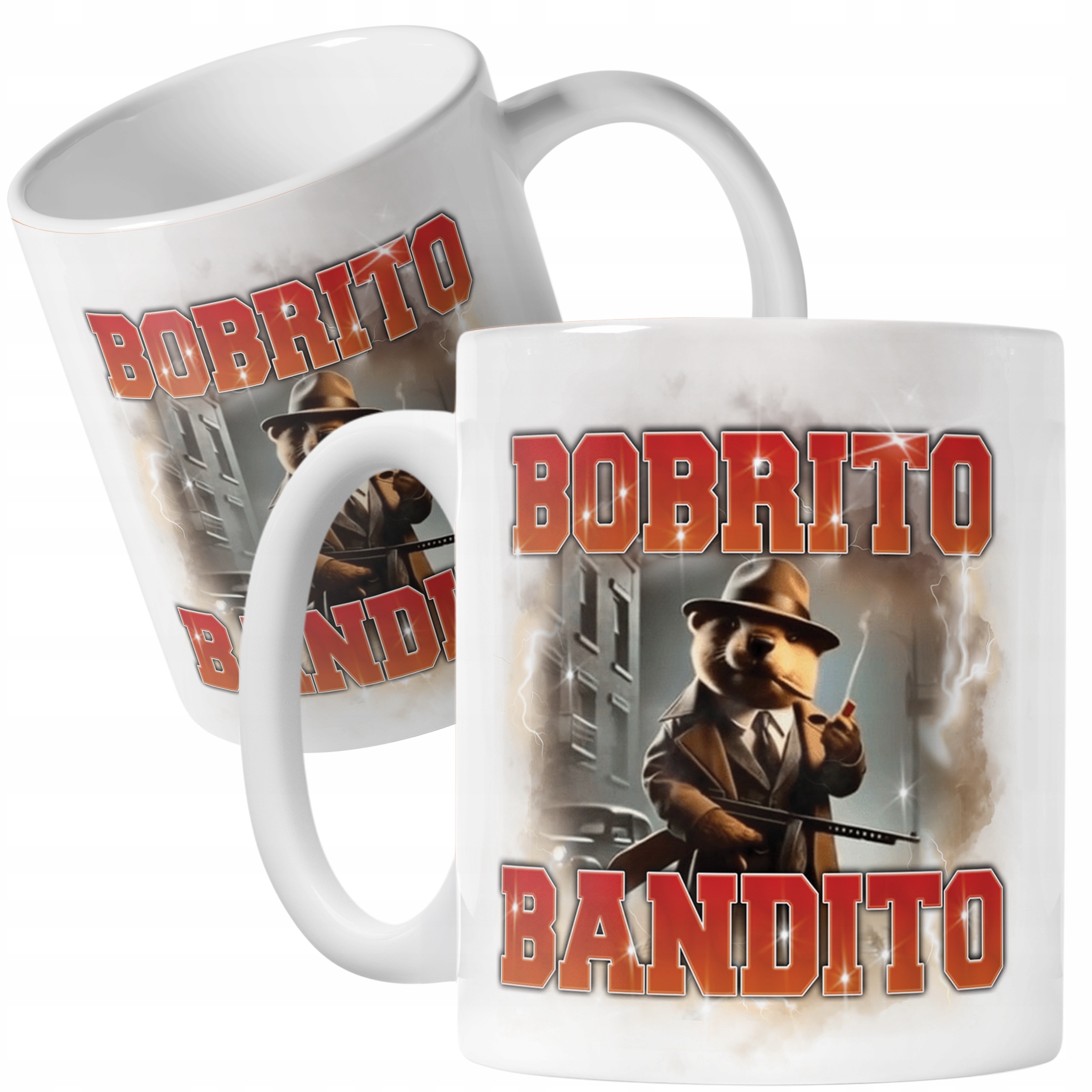 Kubek ceramiczny BRAINROT Bobrito Bandito Memy Zabawny TikTok Viral