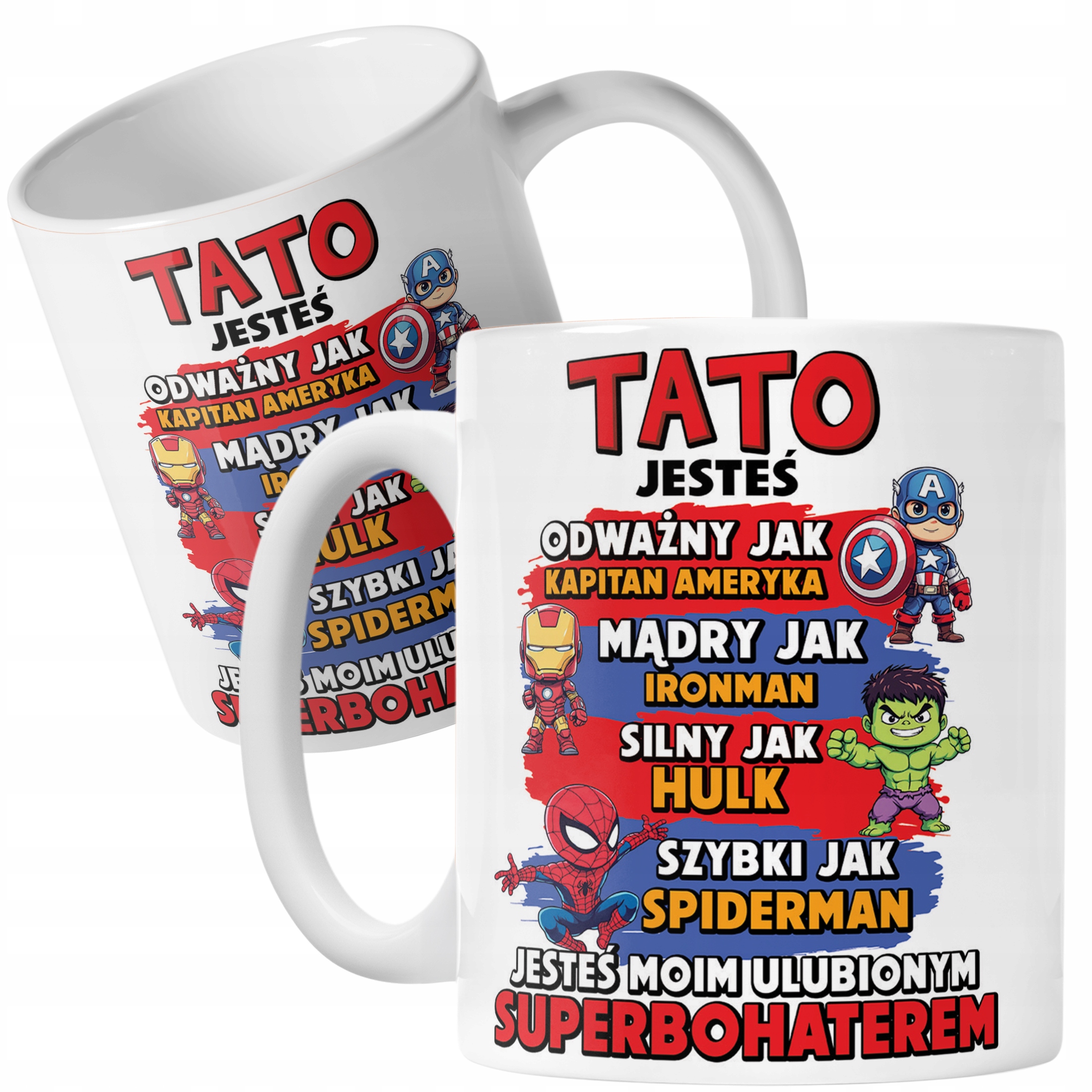 Kubek ceramiczny Dzień Ojca Dla Taty Tata Superbohater Prezent