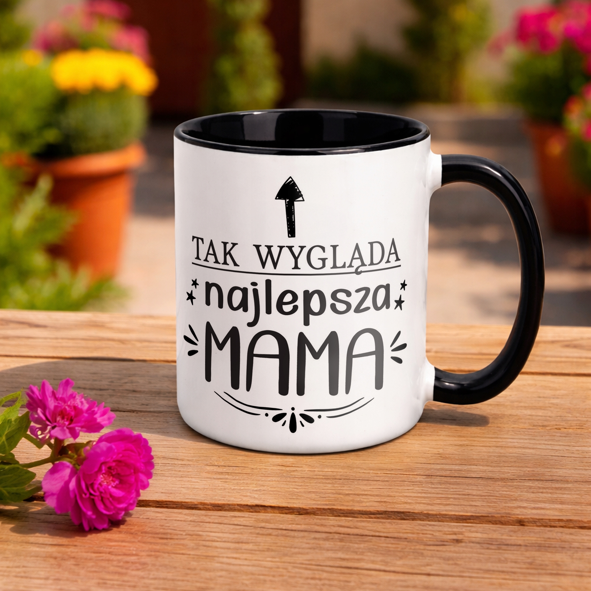 Kubek Czarny Dzień Matki Dla Mamy Prezent Tak Wygląda Najlepsza Mama