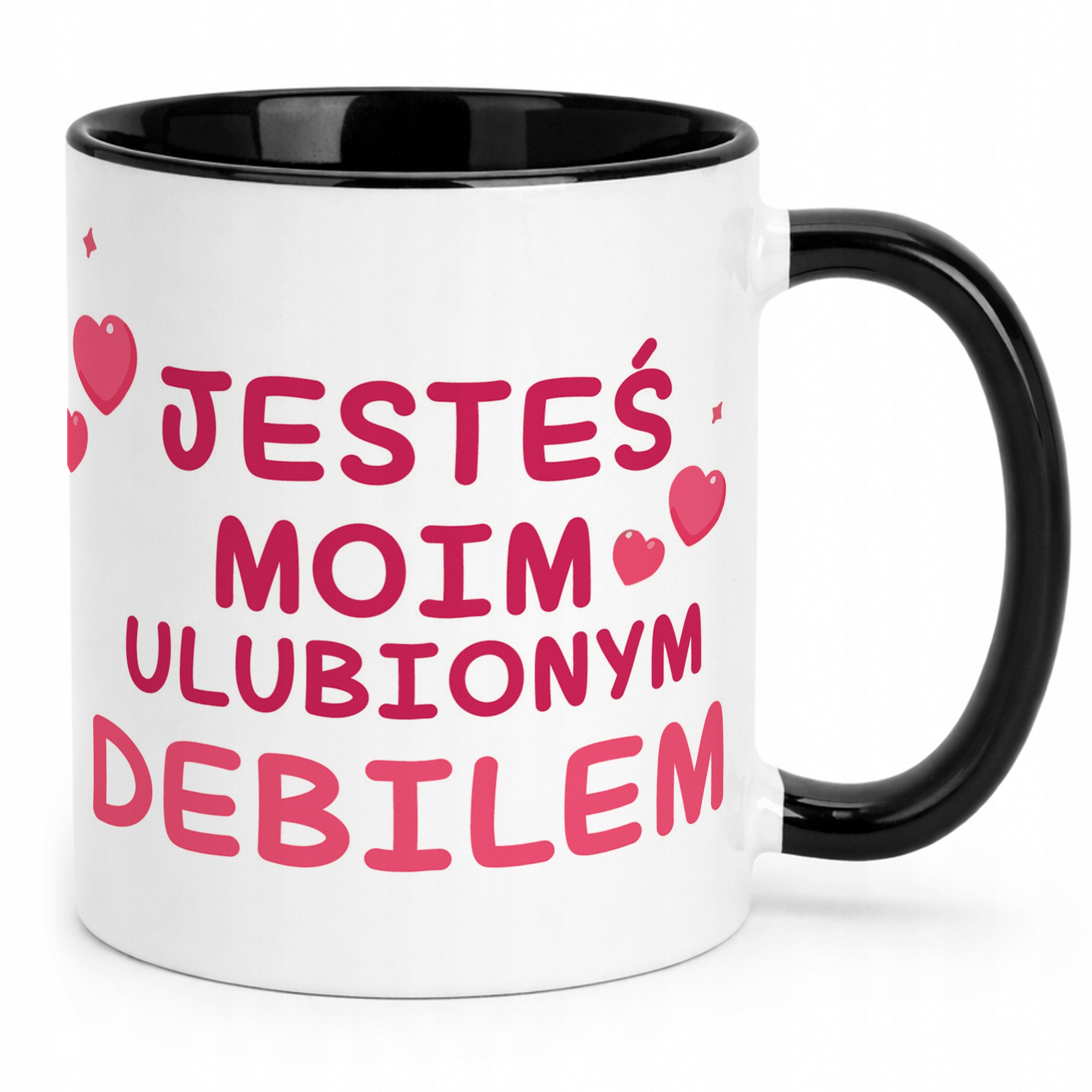 Kubek Czarny Walentynki Miłość Prezent Upominek Dla Drugiej Połowy