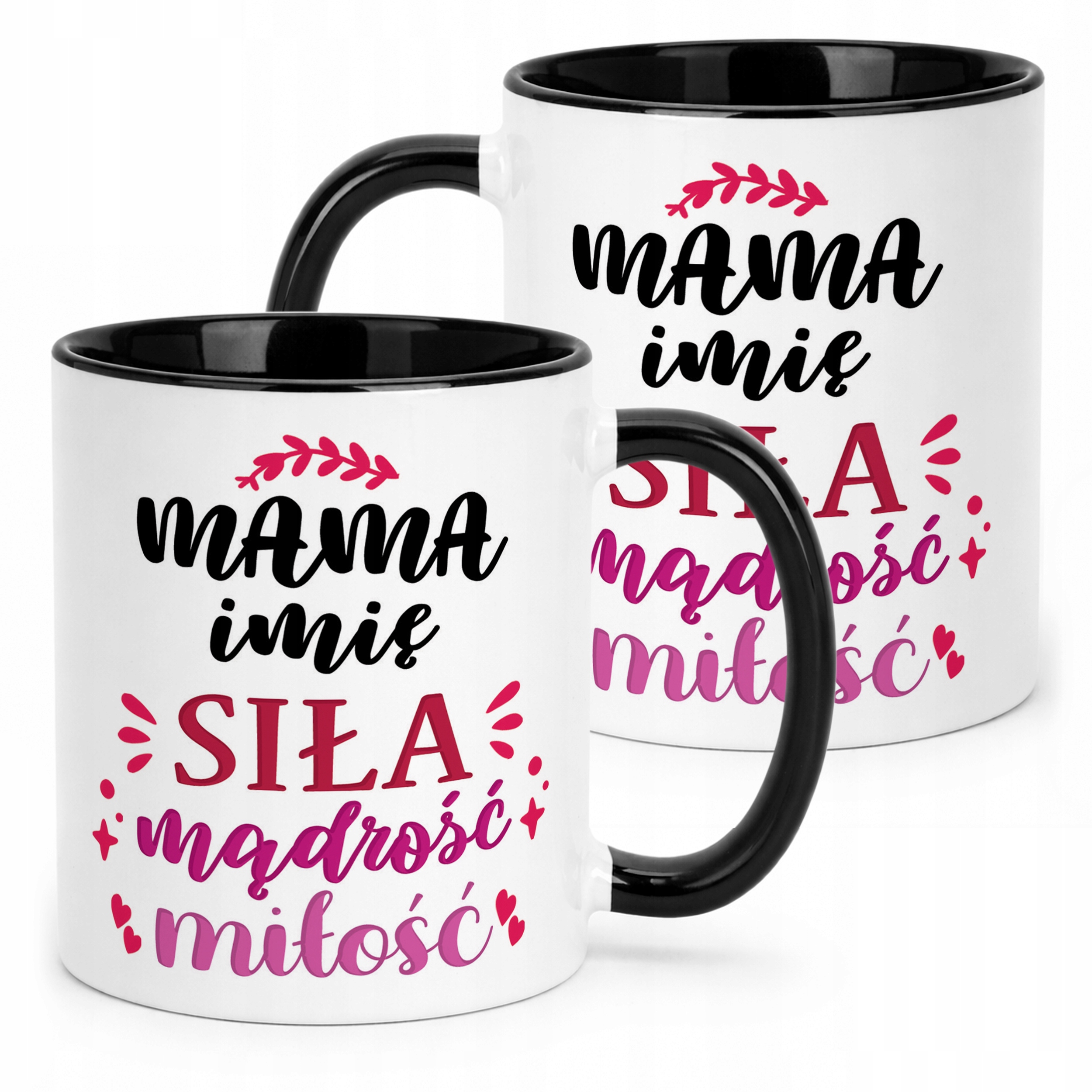Kubek Czarny Personalizowany Dzień Matki Dla Mamy Prezent Upominek