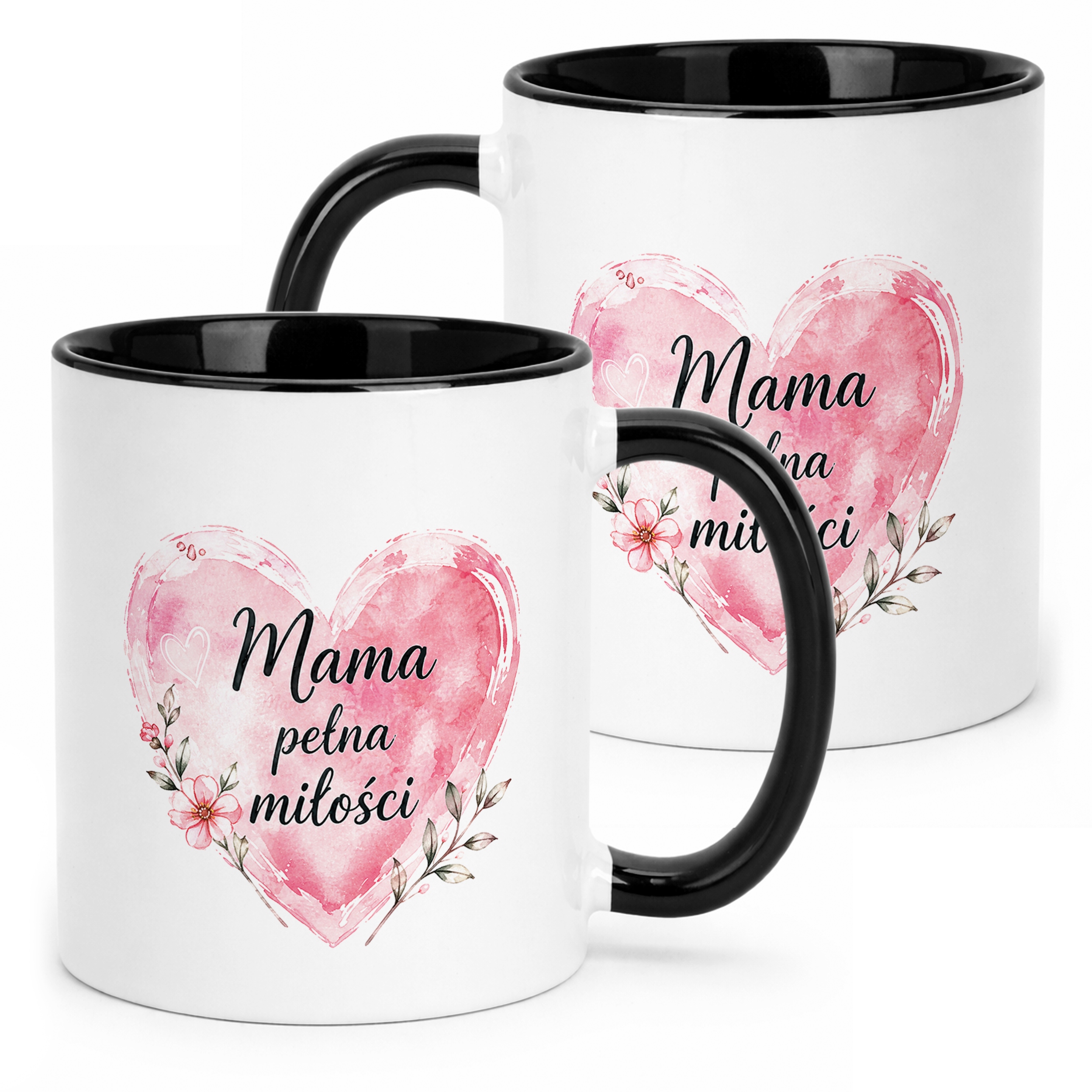 Prezent na Dzień Matki kubek czarny dla mamy piękny upominek dla mamy