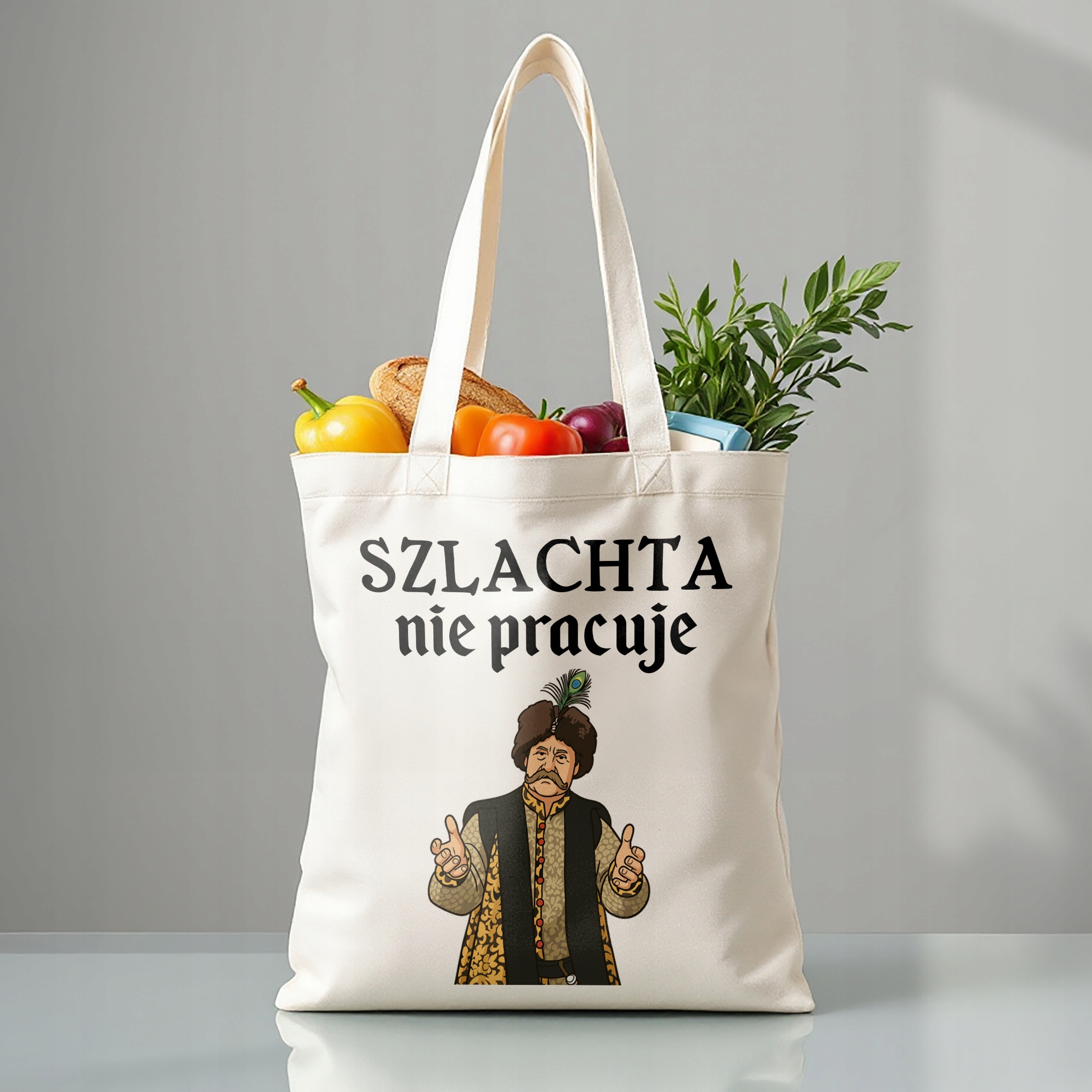 Torba bawełniana premium na zakupy 1670 Szlachta Nie Pracuje