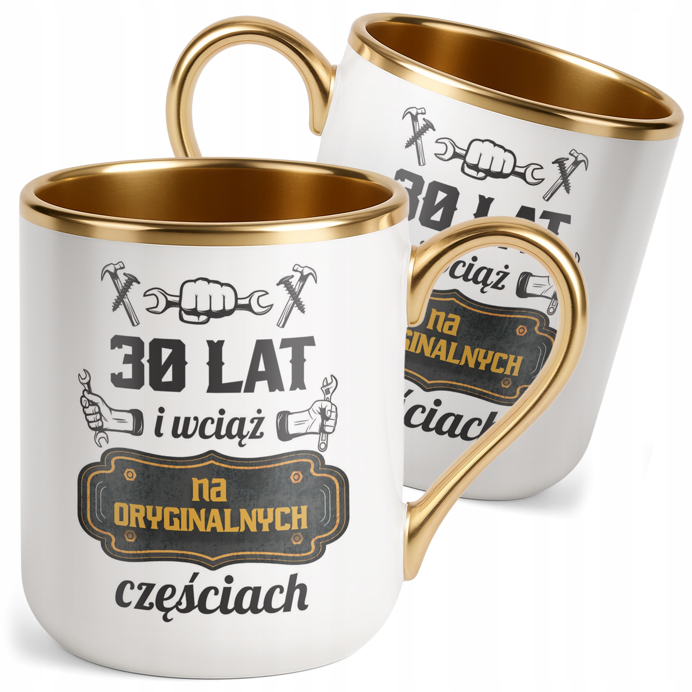 Kubek Premium Złoty 30 Lat i Wciąż Na Oryginalnych Częściach Urodziny