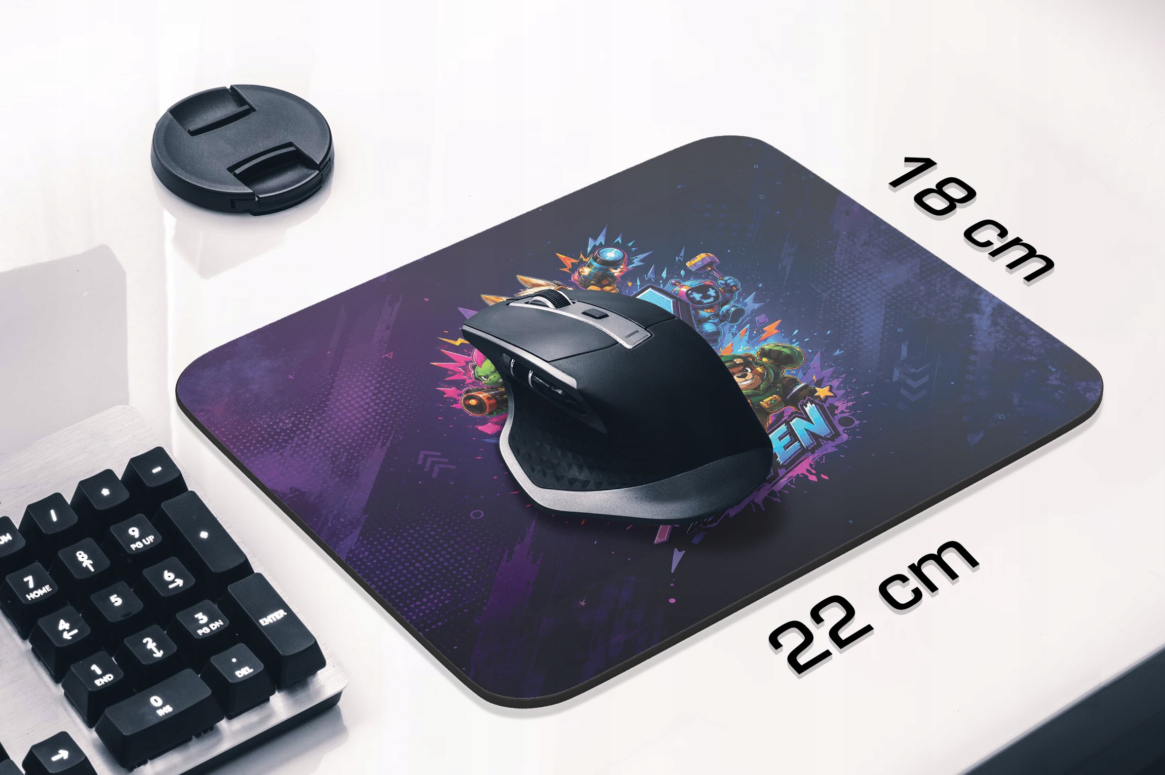 Podkładka pod mysz z nadrukiem 67 Six Seven dla graczy