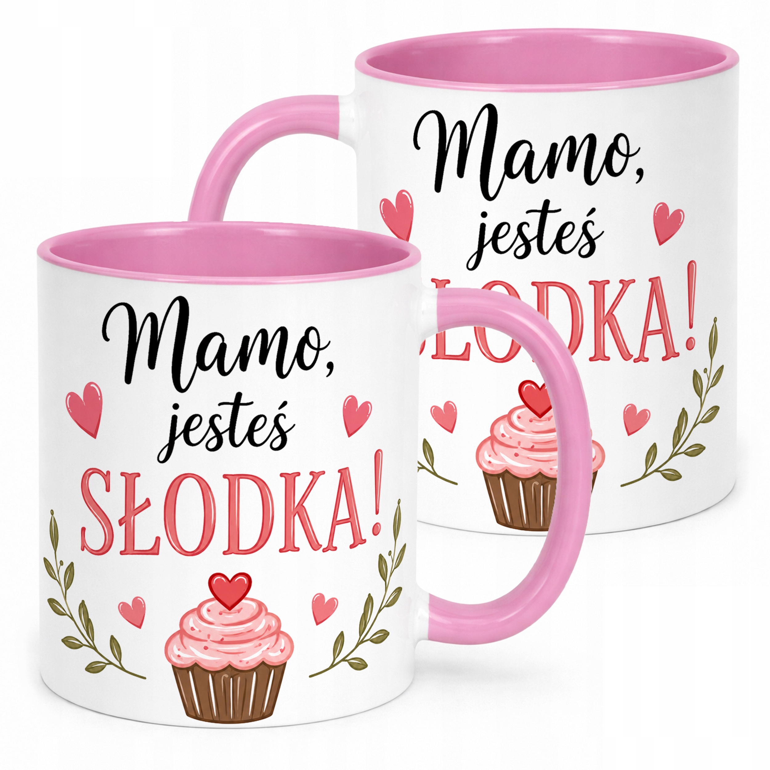 Kubek dla mamy różowy prezent na Dzień Matki elegancki prezent dla mamy