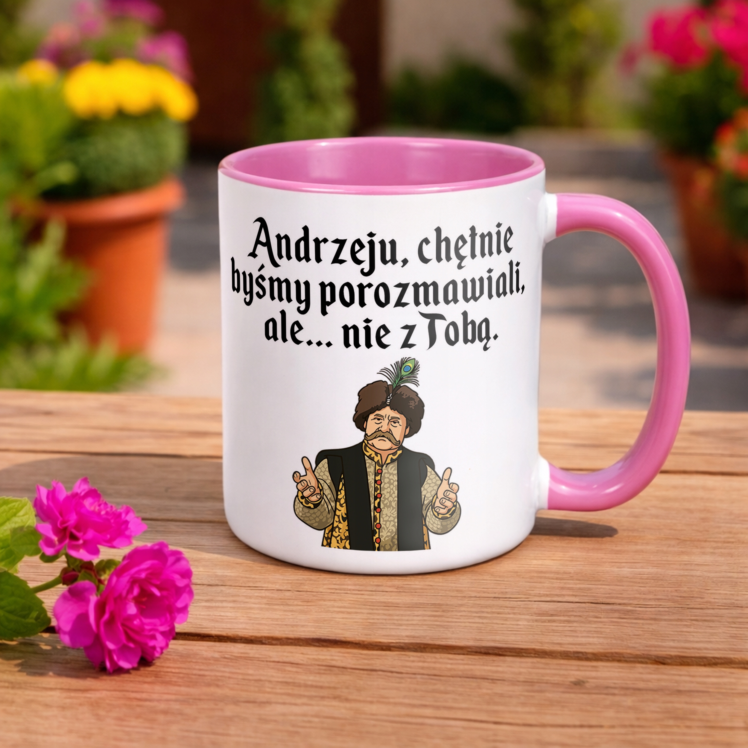 Kubek Różowy 1670 Andrzeju Chętnie Byśmy Porozmawiali Jan Paweł