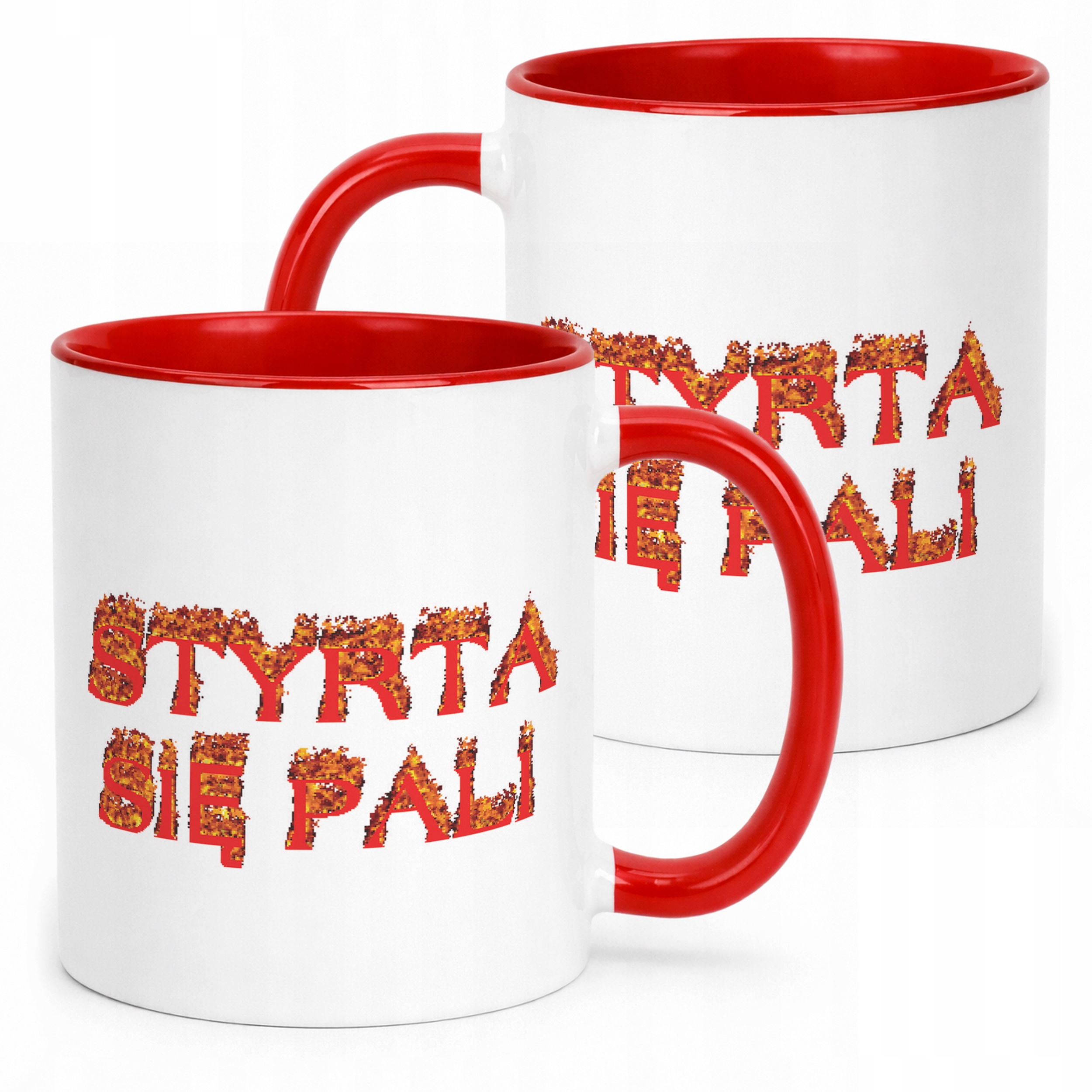 Kubek ceramiczny Styrta Się Pali Memy Zabawne Prezent