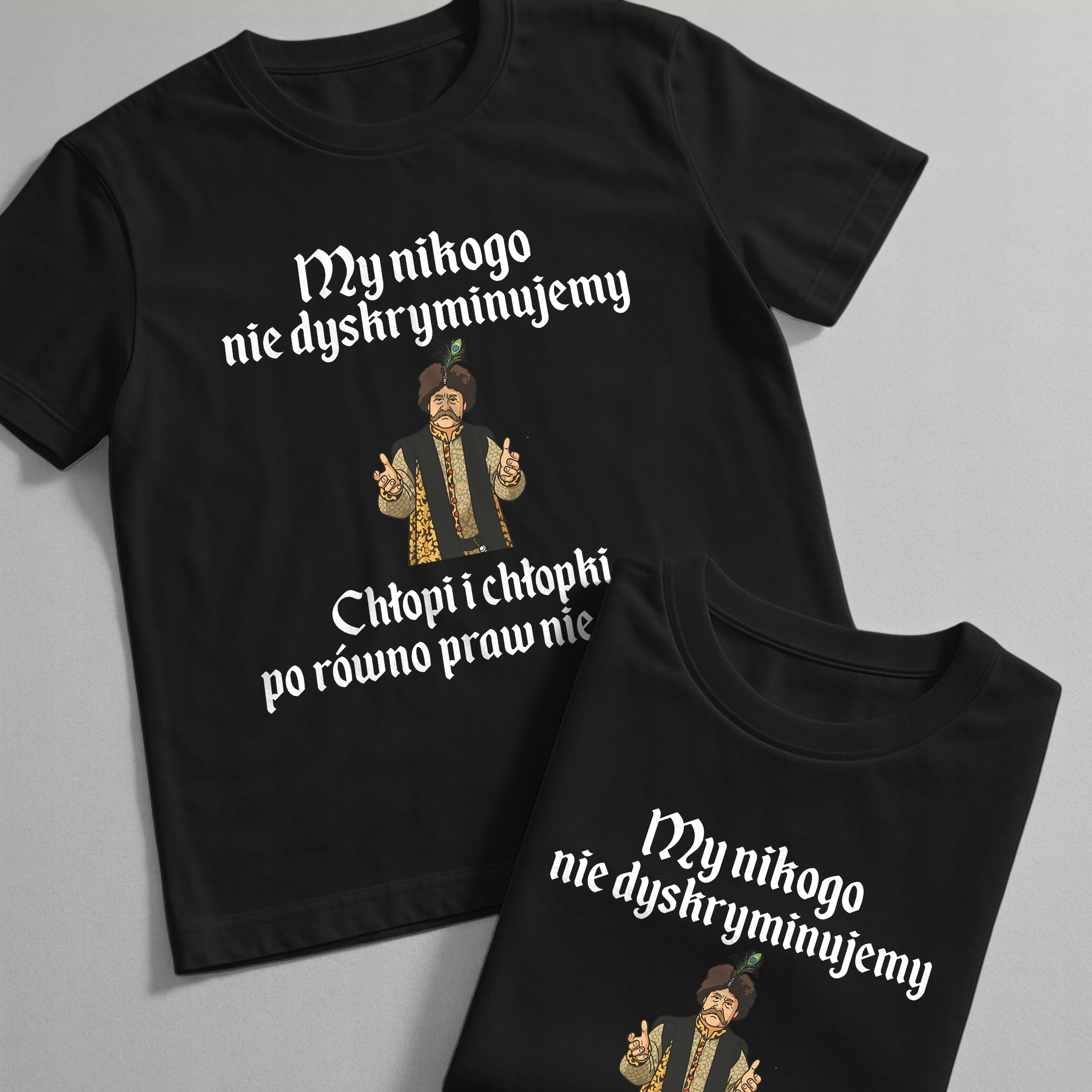 Koszulka czarna męska 1670 My Nikogo Nie Dyskryminujemy r. 3XL