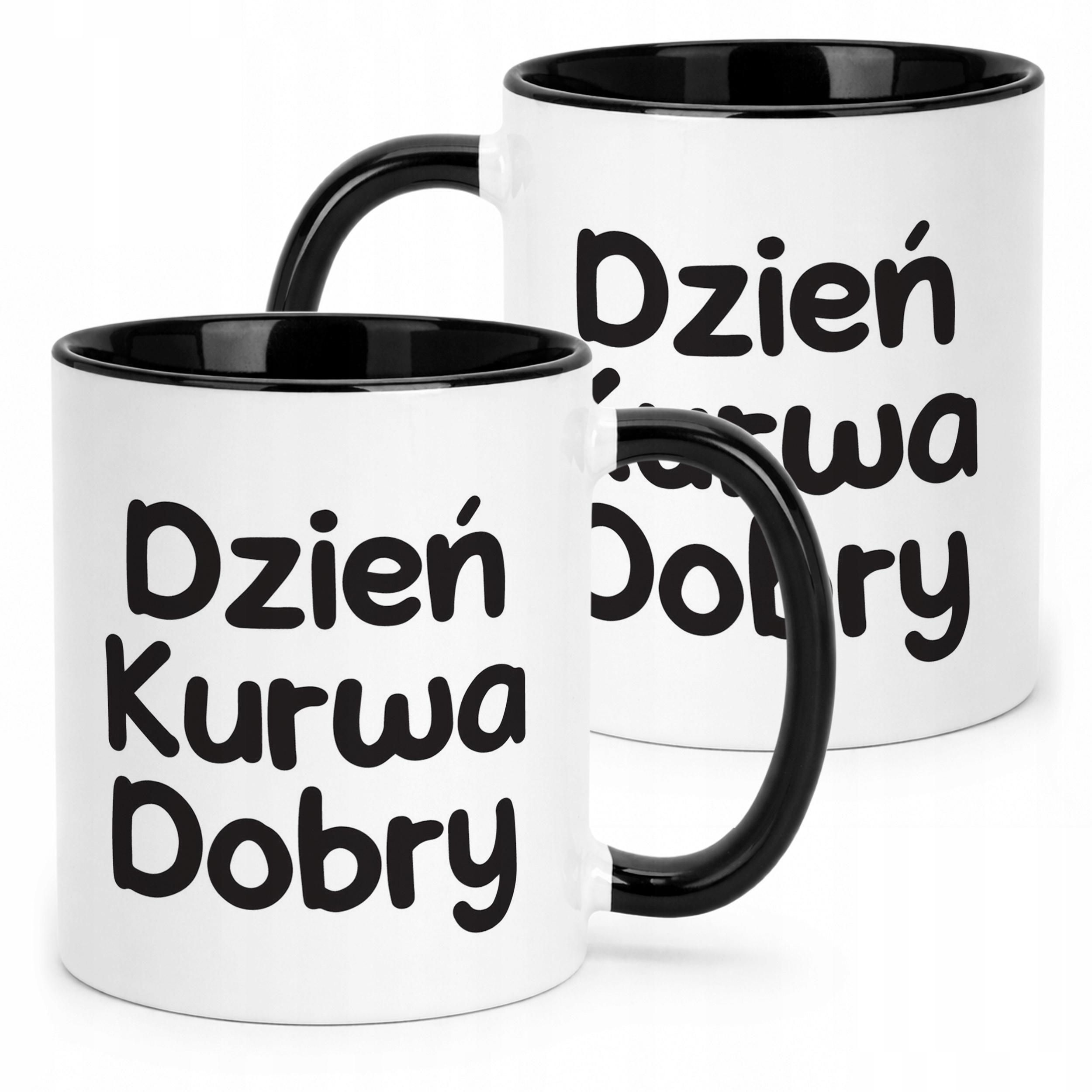 Kubek Czarny Dzień Ku*wa Dobry Śmieszny Zabawny Prezent