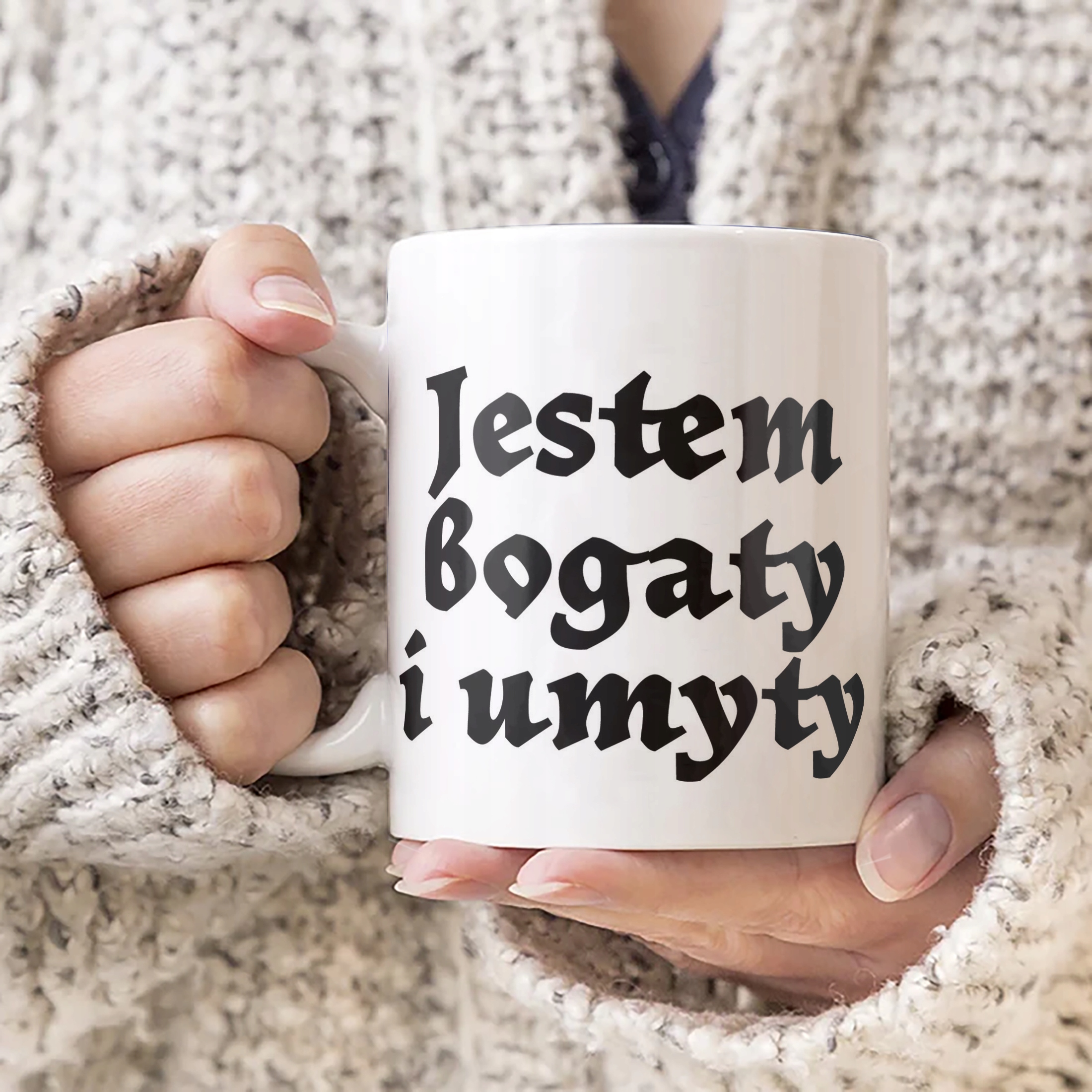 Kubek ceramiczny 1670 Jestem Bogaty i Umyty Dla Fanów Serialu Prezent