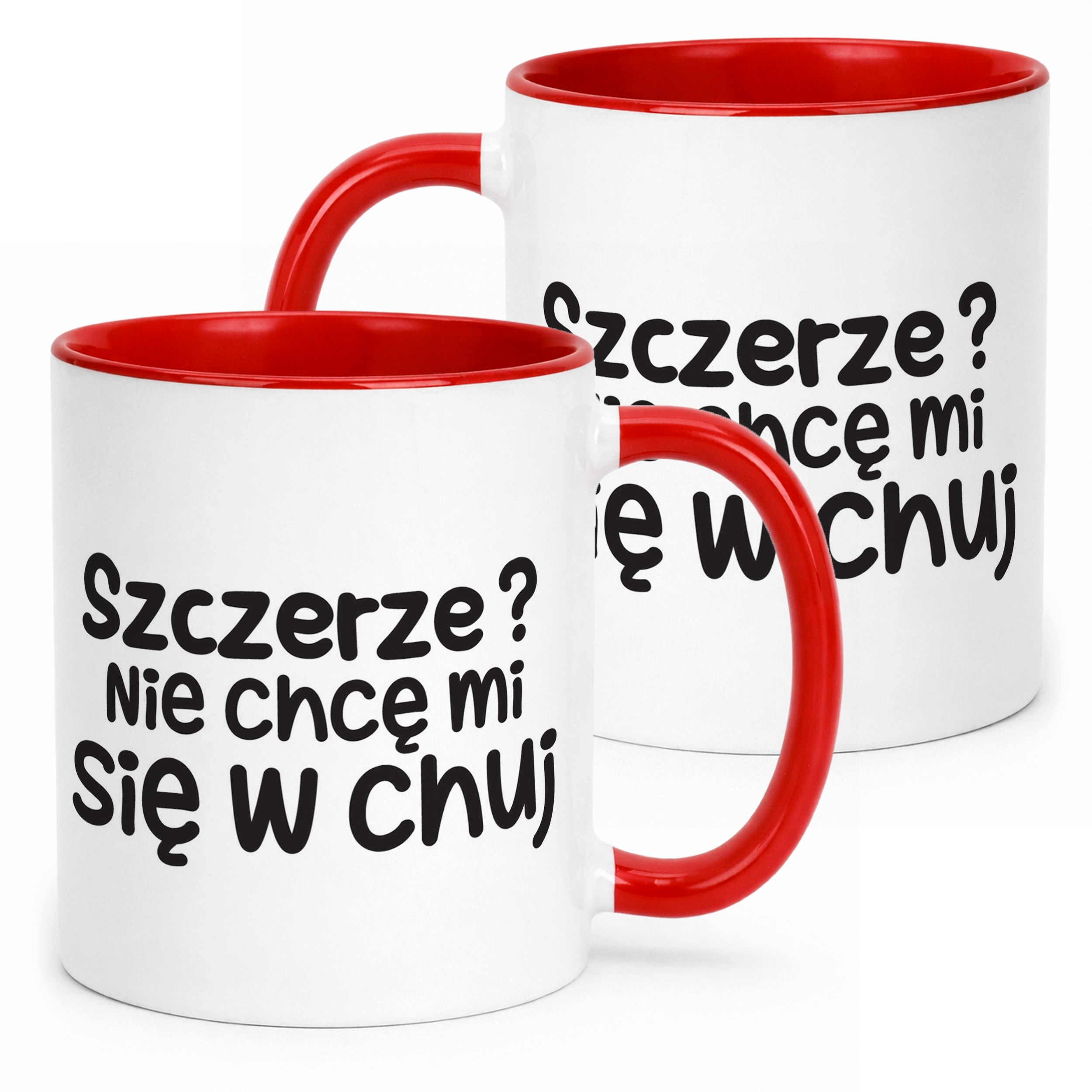 Kubek Czerwony Szczerze Nie Chcę Mi Się Śmieszny Zabawny Prezent