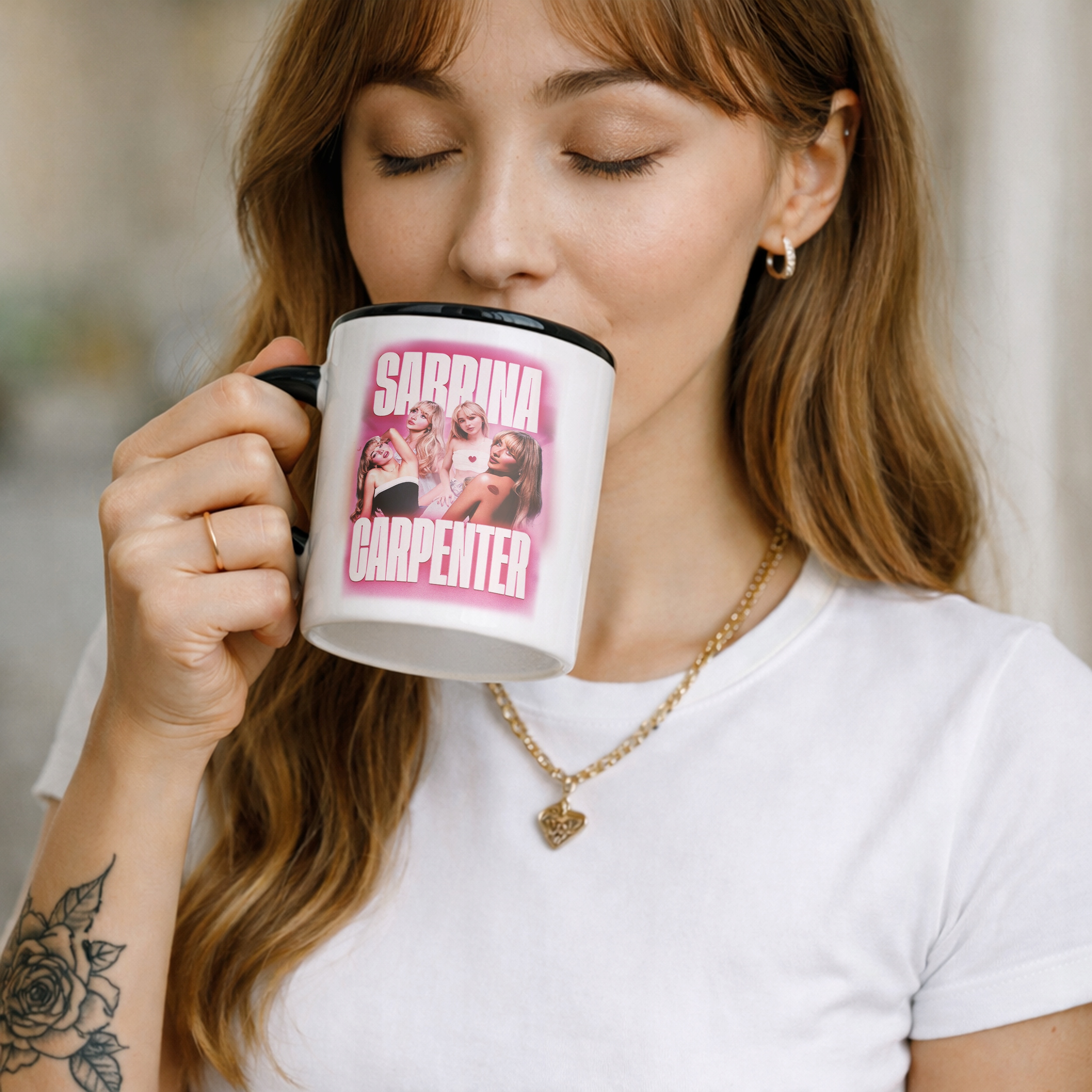Kubek Czarny Sabrina Carpenter Dla Fanów Prezent Upominek