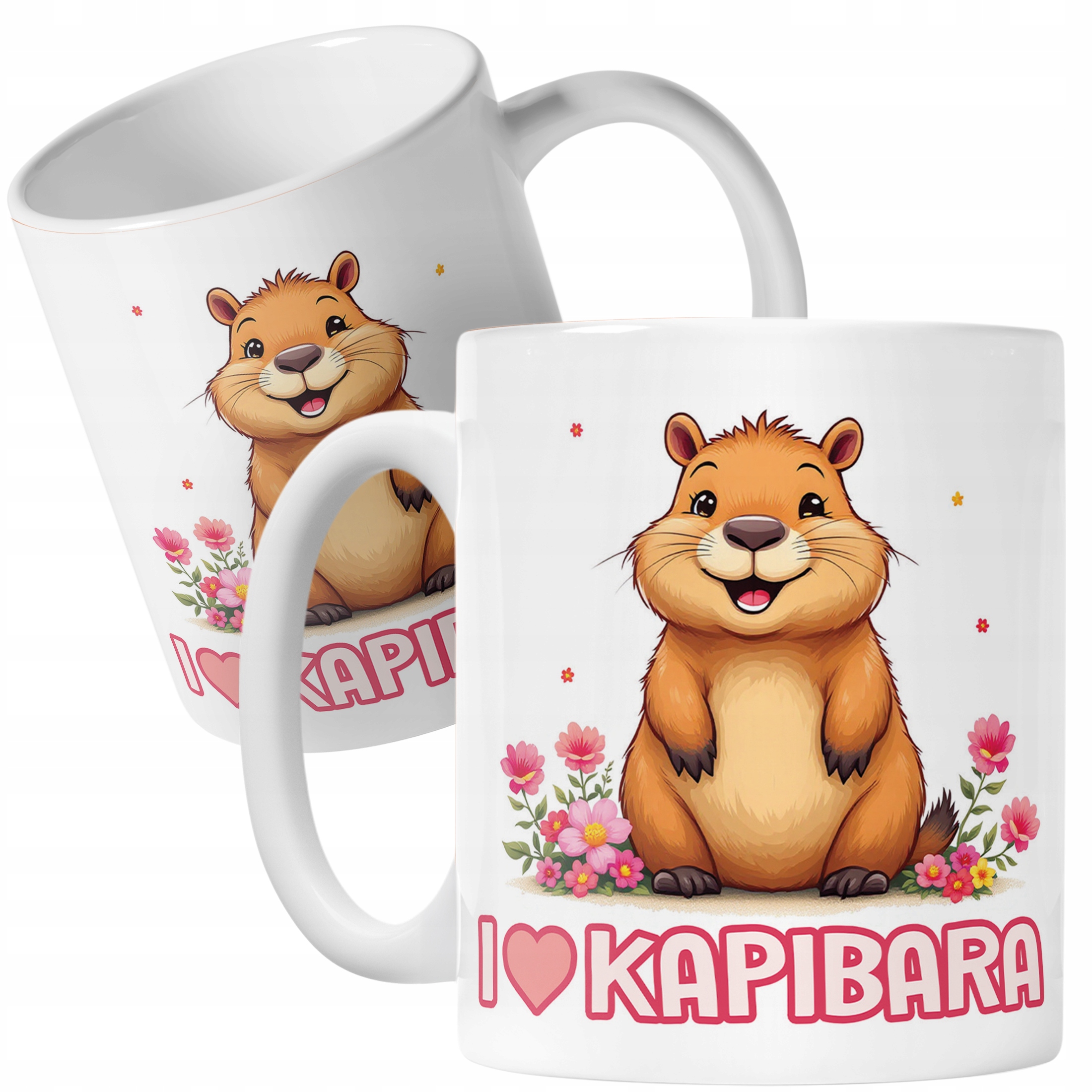 Kubek ceramiczny Kapibara Capybara Zwierzak Słodki Dla Dzieci Prezent