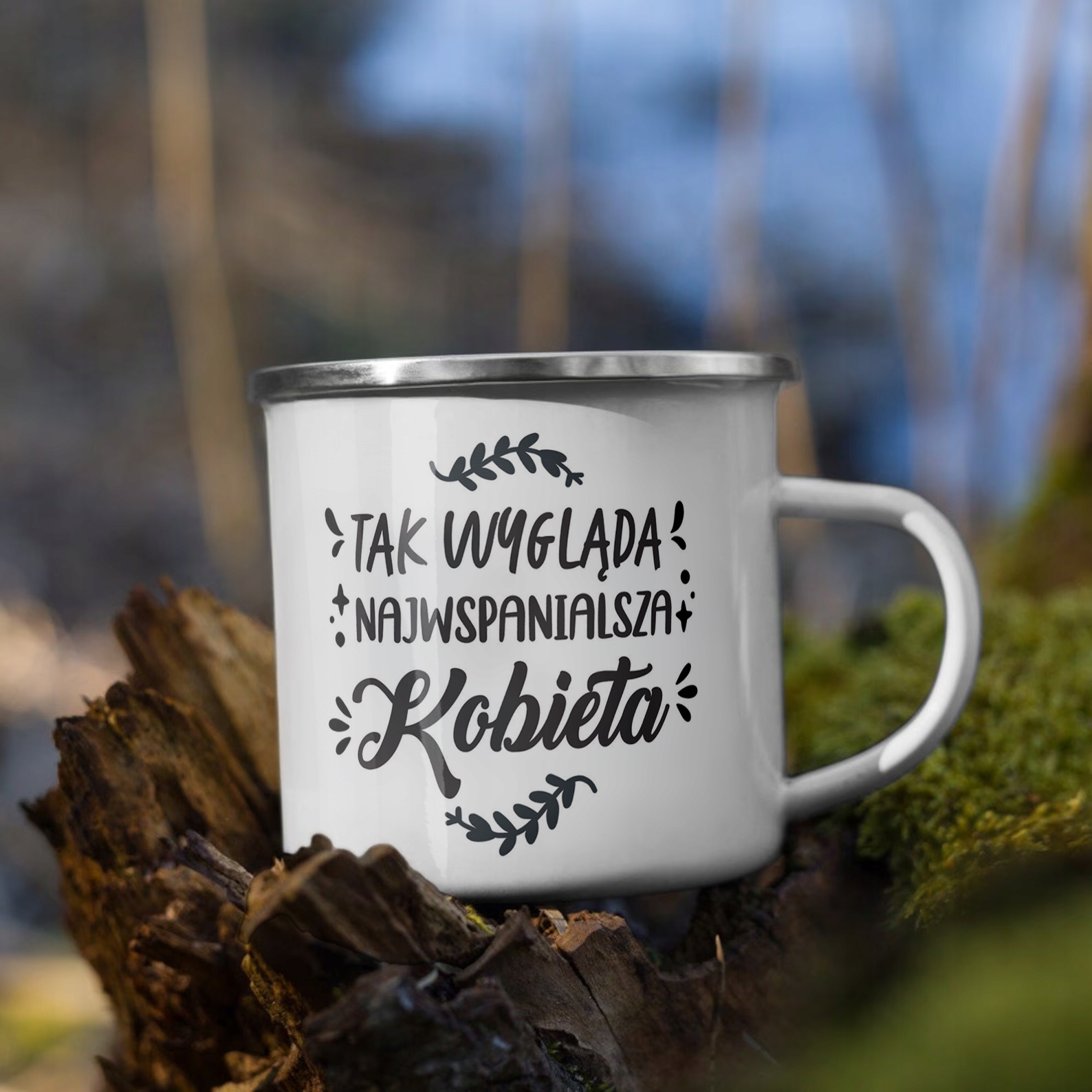 Emaliowany Kubek Garnuszek Dzień Kobiet Dla Kobiety Prezent Upominek