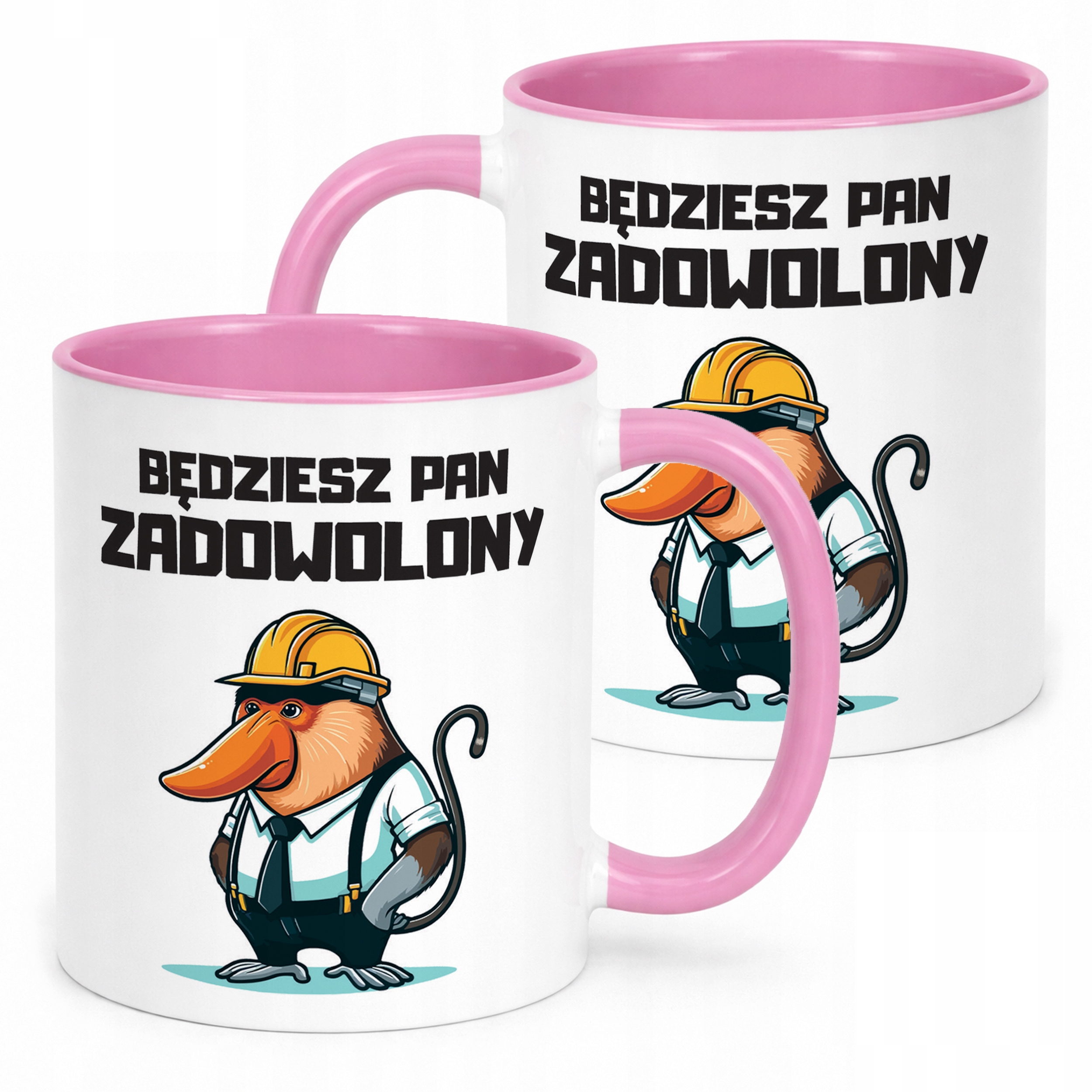 Kubek Różowy Janusz Nosacz Do Pracy Zabawny Prezent Upominek