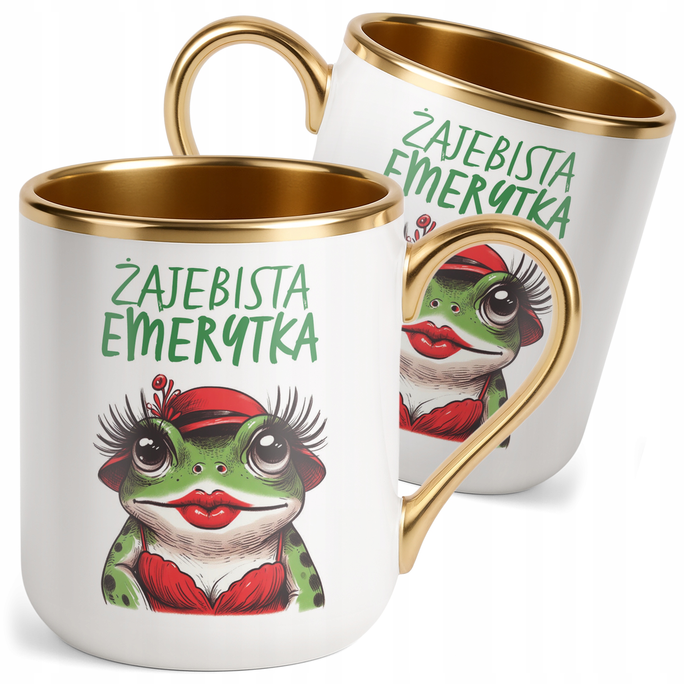 Kubek Premium Złoty Z okazji Emerytury Dla Emerytki Prezent