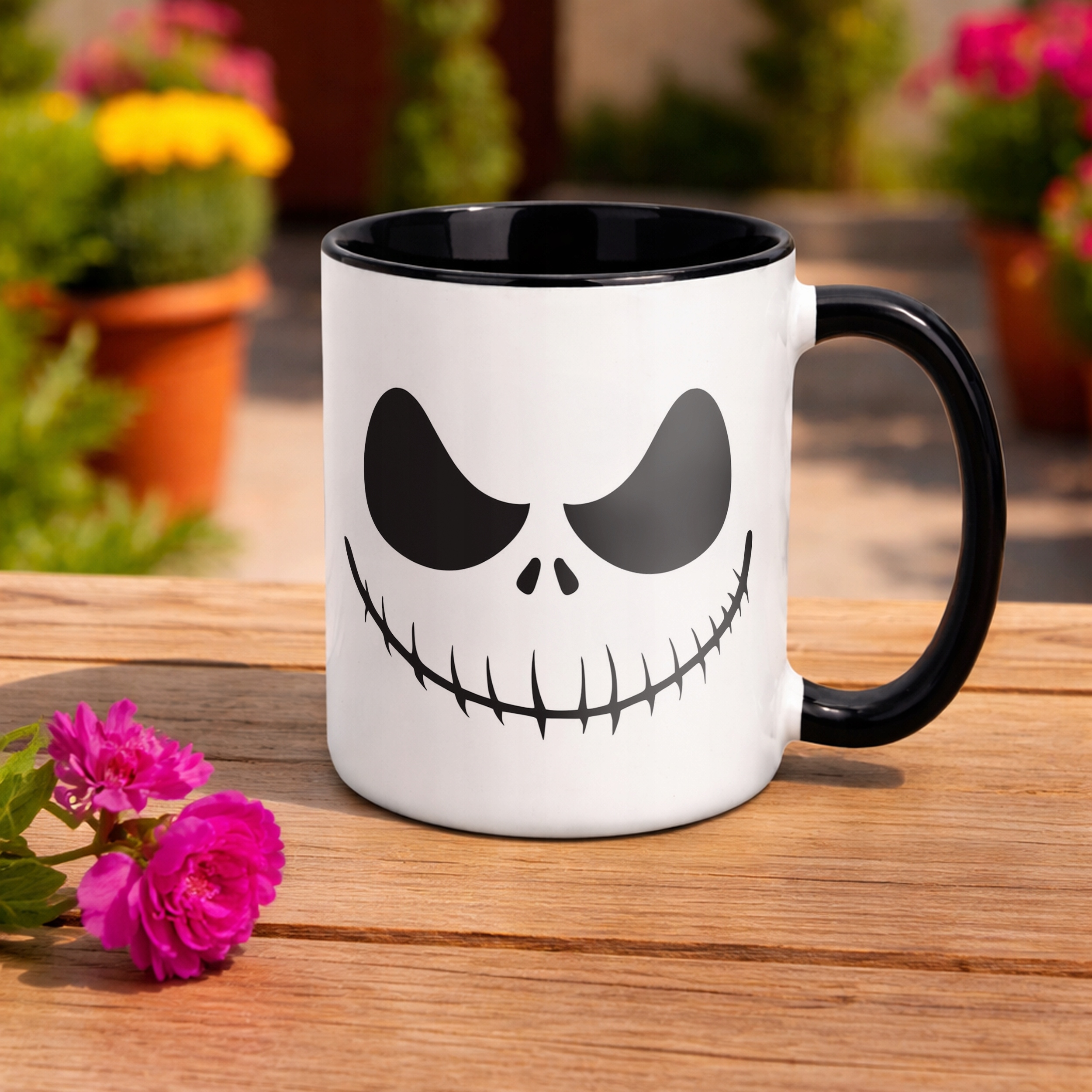 Kubek Czarny Halloween Jack Szkieleton Jesień Prezent Upominek