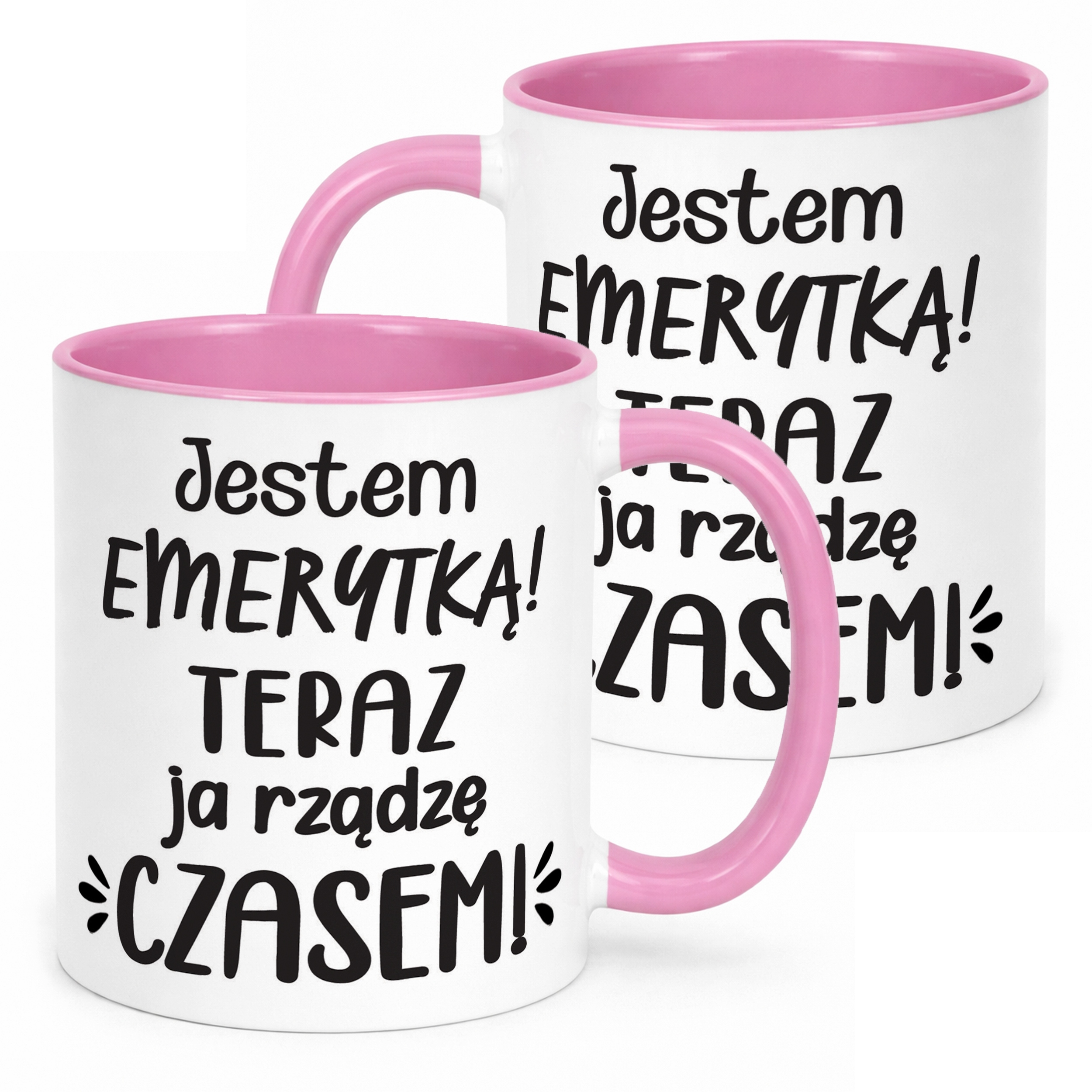 Kubek Różowy z okazji Emerytury Dla Emerytki Prezent Upominek
