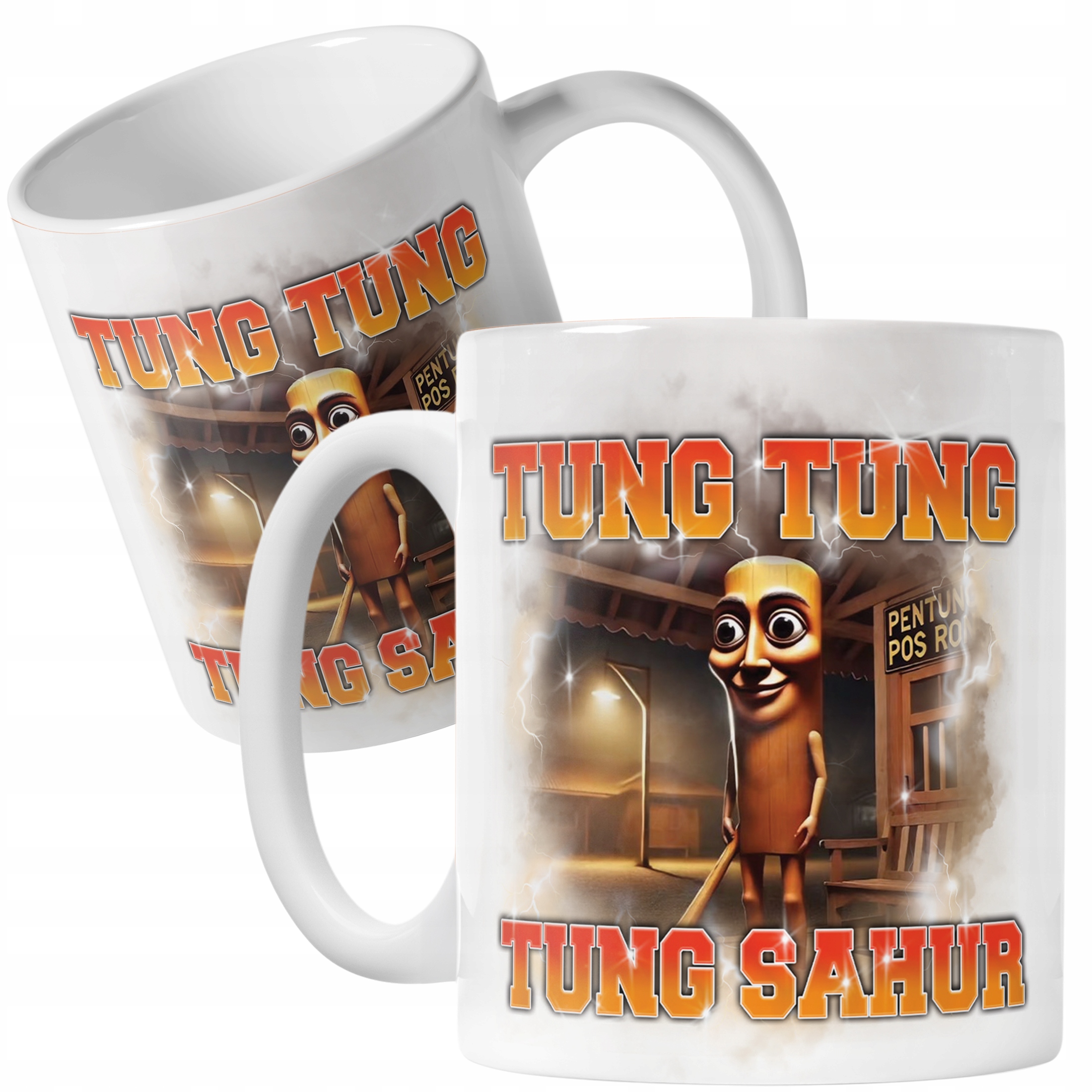 Kubek ceramiczny BRAINROT Tung Tung Tung Sahur Memy Zabawny TikTok Viral
