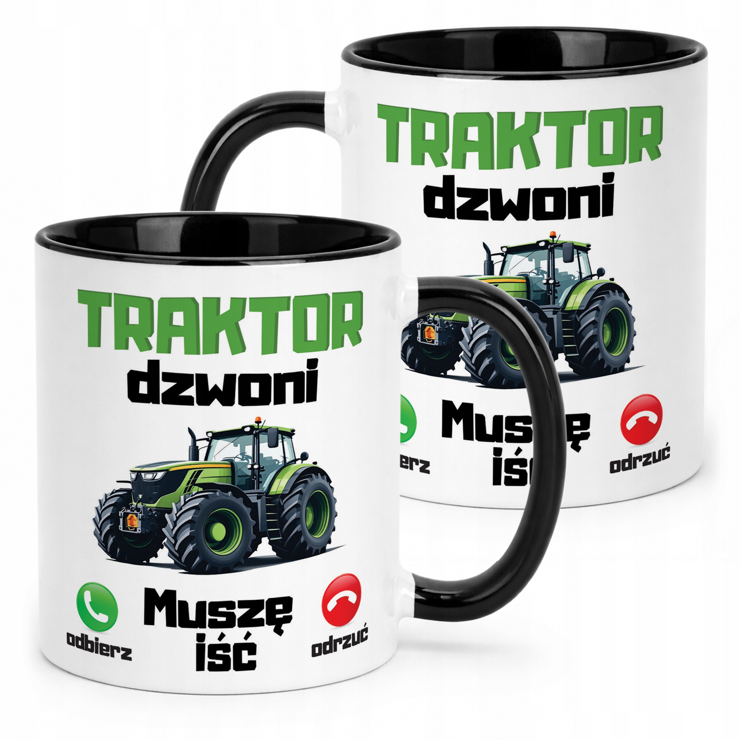 Kubek Czarny Rolnik Dla Rolnika Traktor Zabawny Prezent Upominek