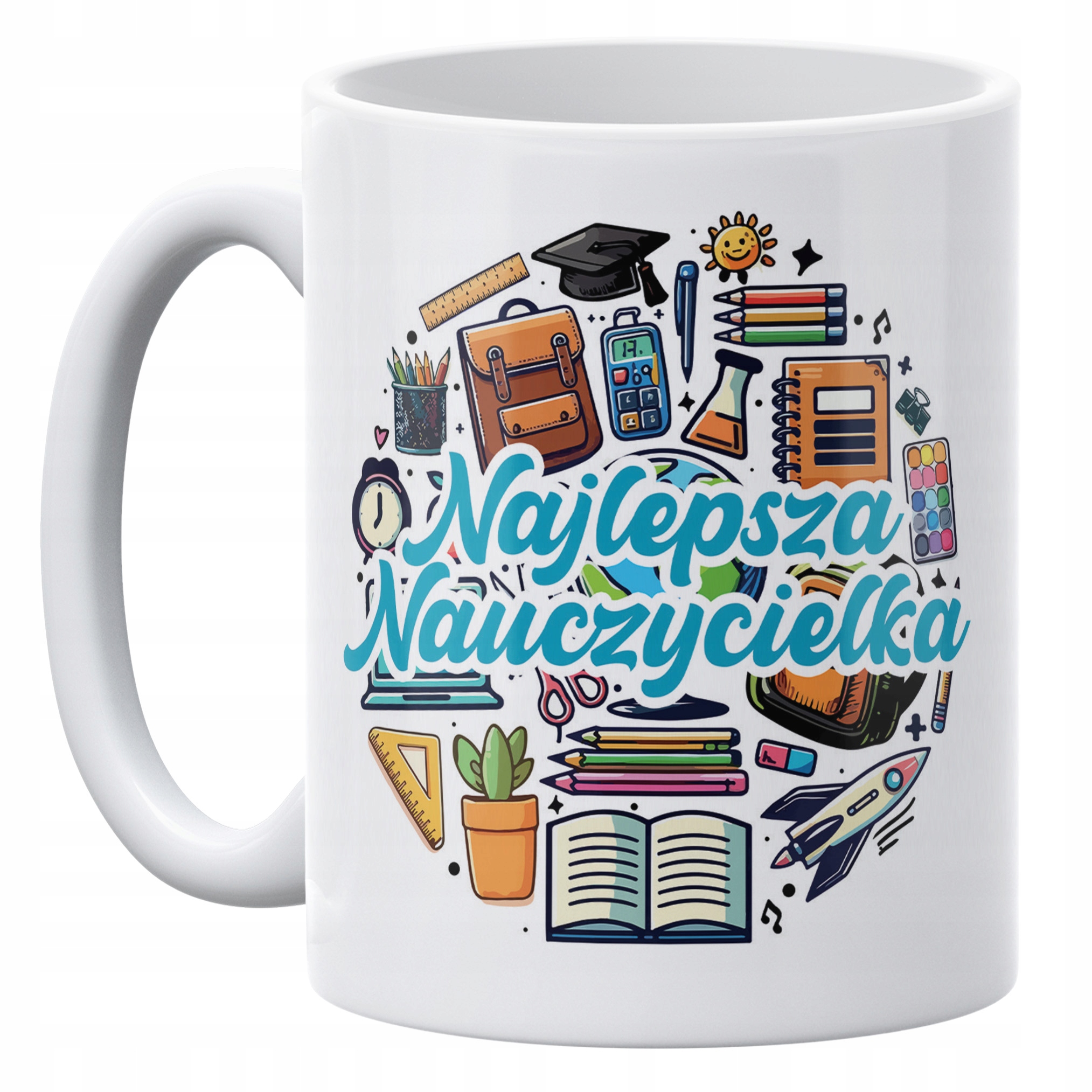 Zestaw kubek + torba z dnem Najlepsza Nauczycielka Dzień Nauczyciela