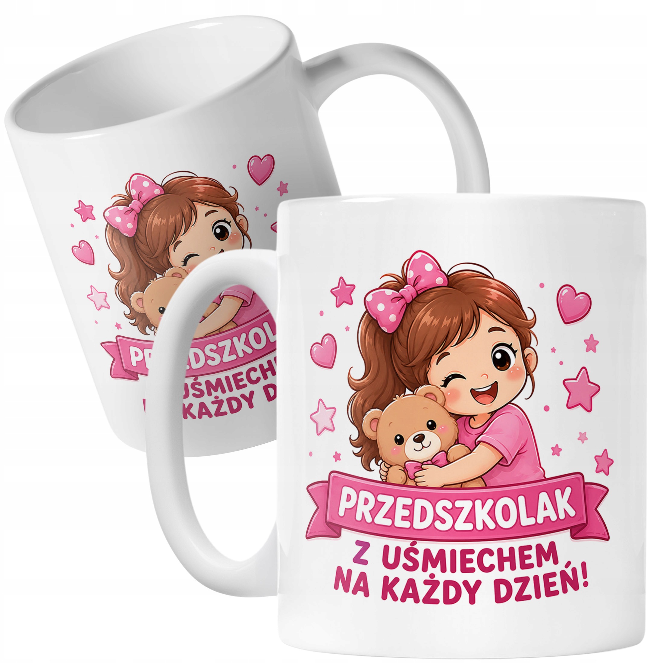 Biały Kubek z nadrukiem Przedszkolak Szkoła Dla Dzieci Prezent