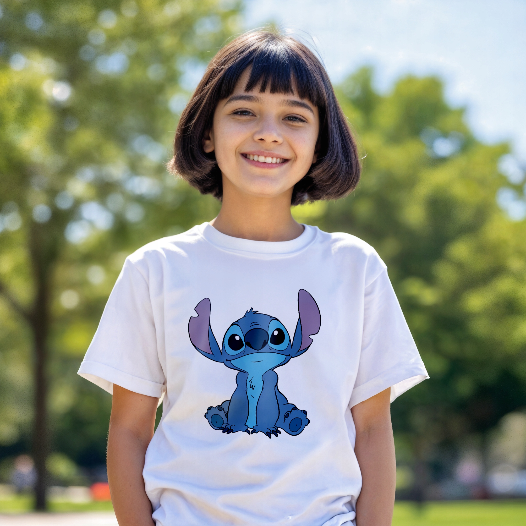 Koszulka biała dziecięca Stitch Lilo i Stich Dla Fanów