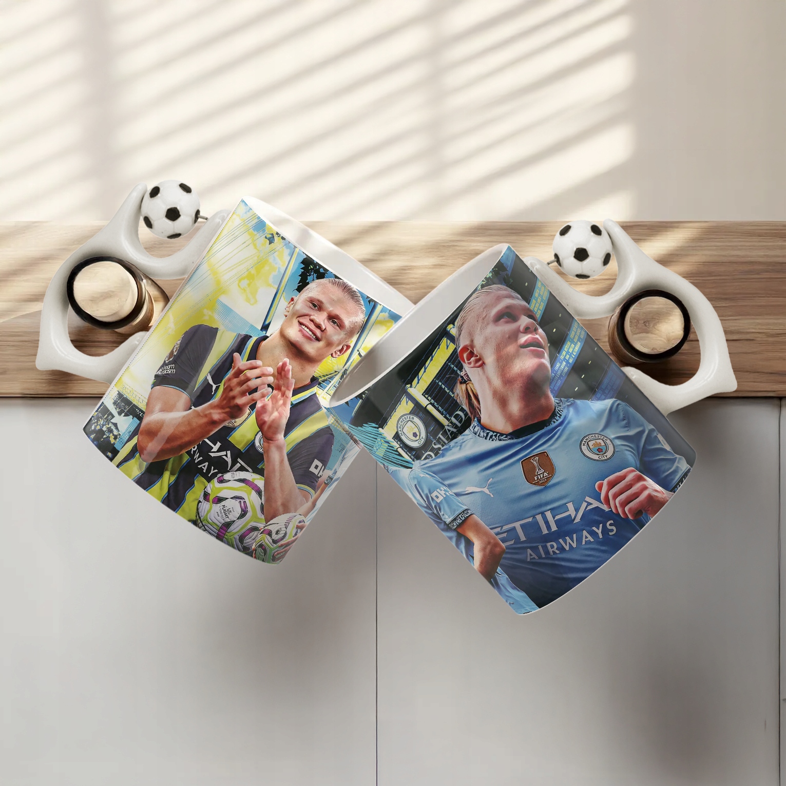 Kubek piłkarski Erling Haaland dla fanów Manchester City dla kibica