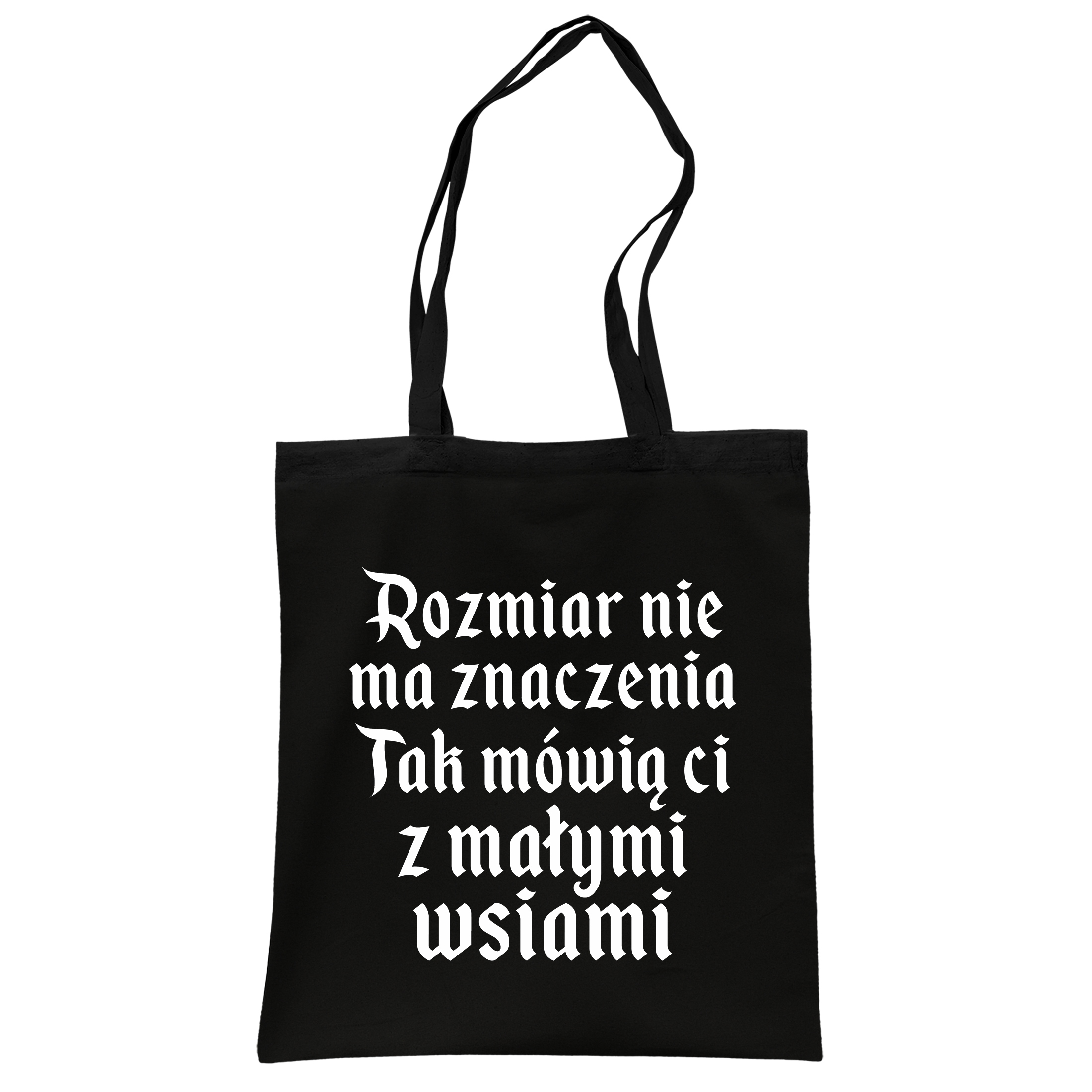 Torba bawełniana czarna na zakupy 1670 Rozmiar Nie Ma Znaczenia