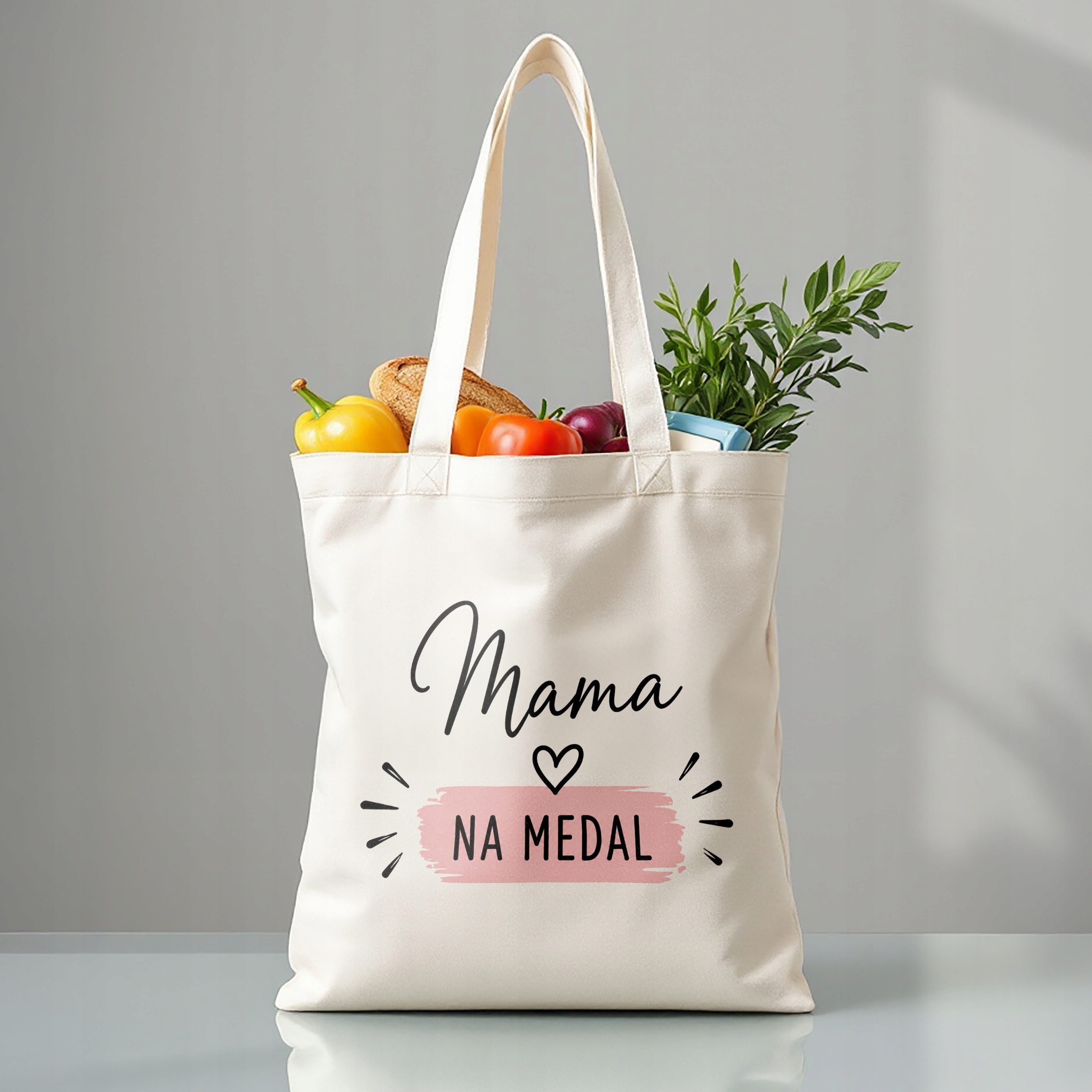 Prezent na Dzień Matki torba bawełniana premium dla mamy modny prezent
