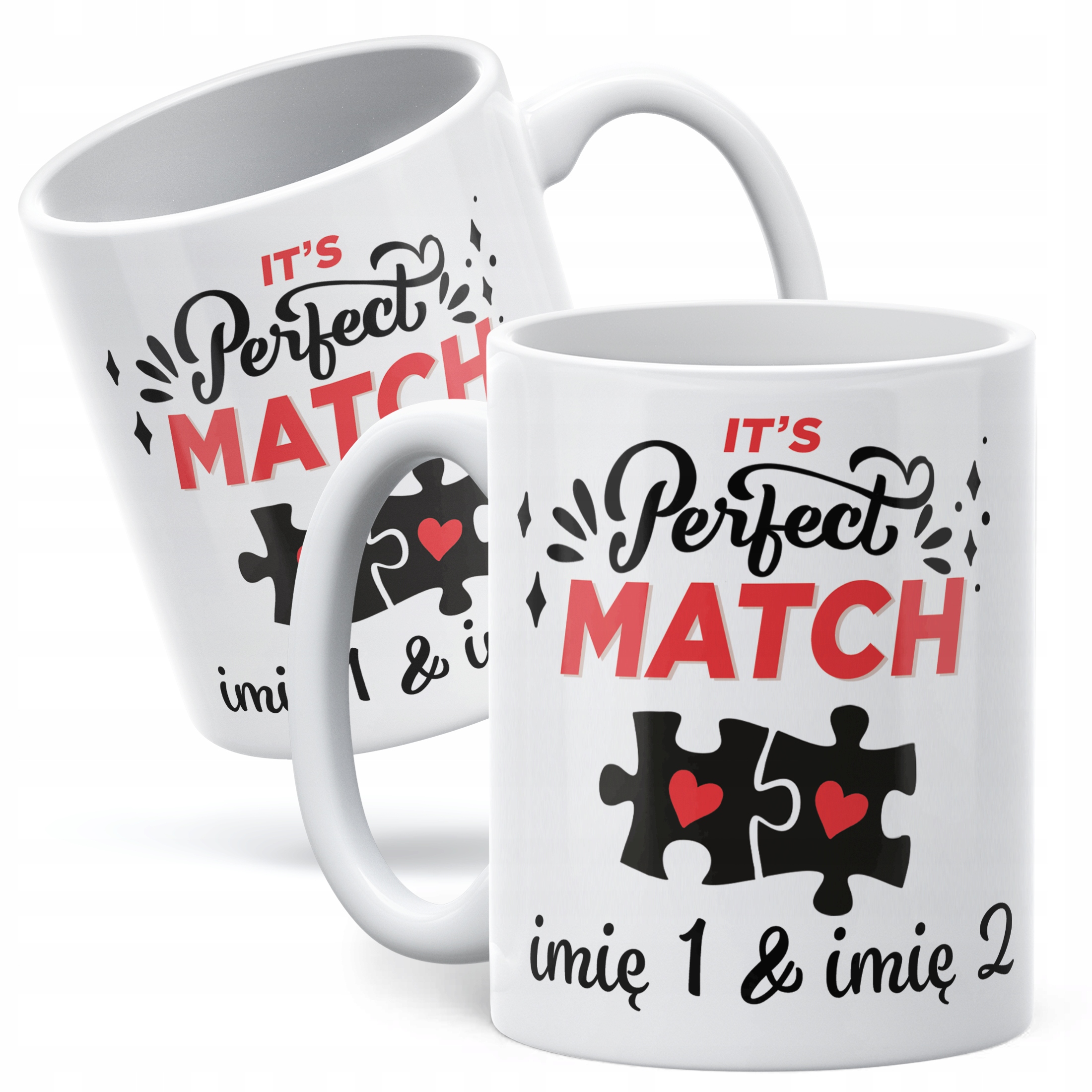 Kubek ceramiczny Personalizowany Walentynki Z imionami Dla Pary Prezent